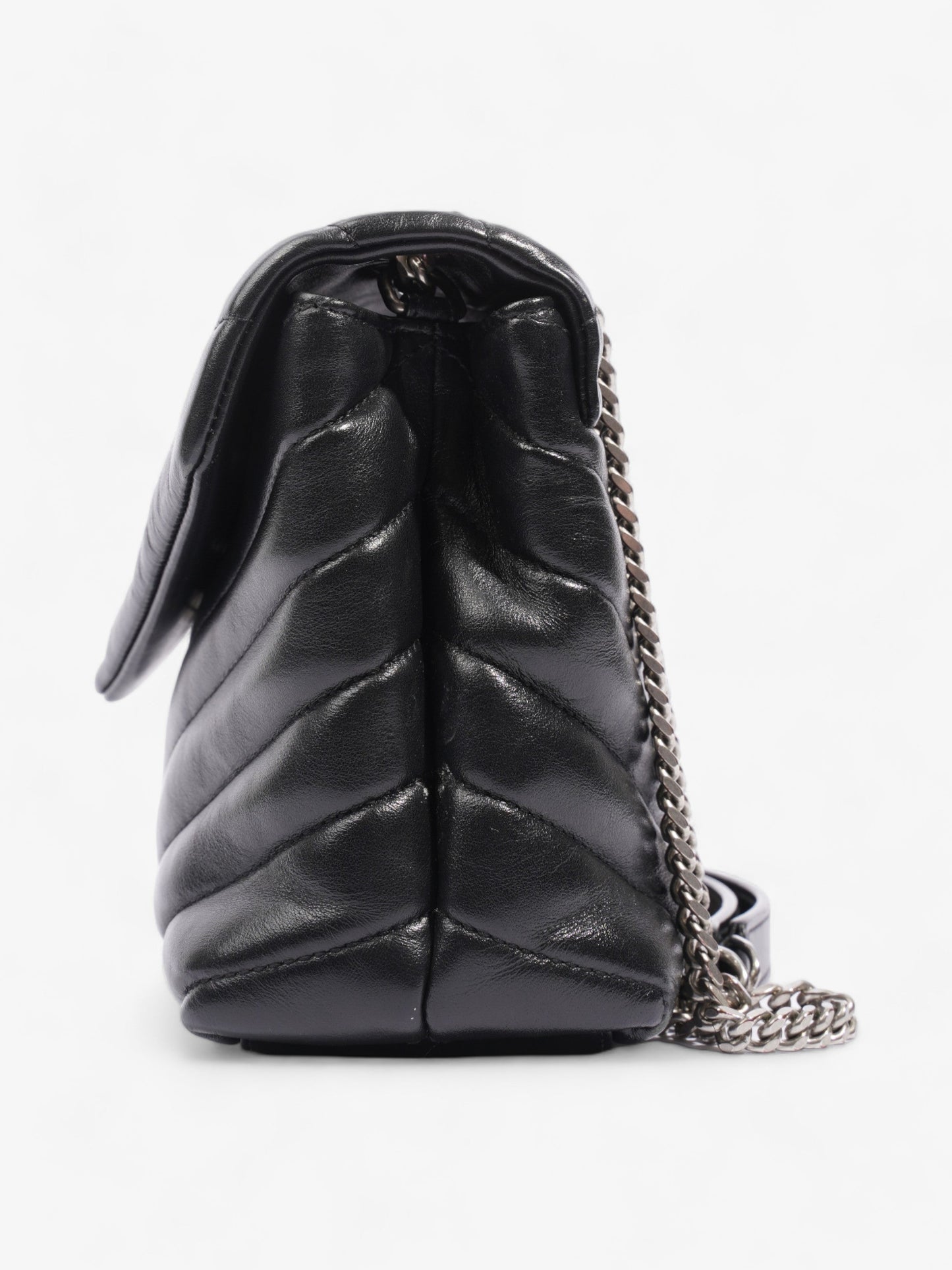 YSL Saint Laurent Lou Lou Calfskin Crossbody Bag Leather Black Small
