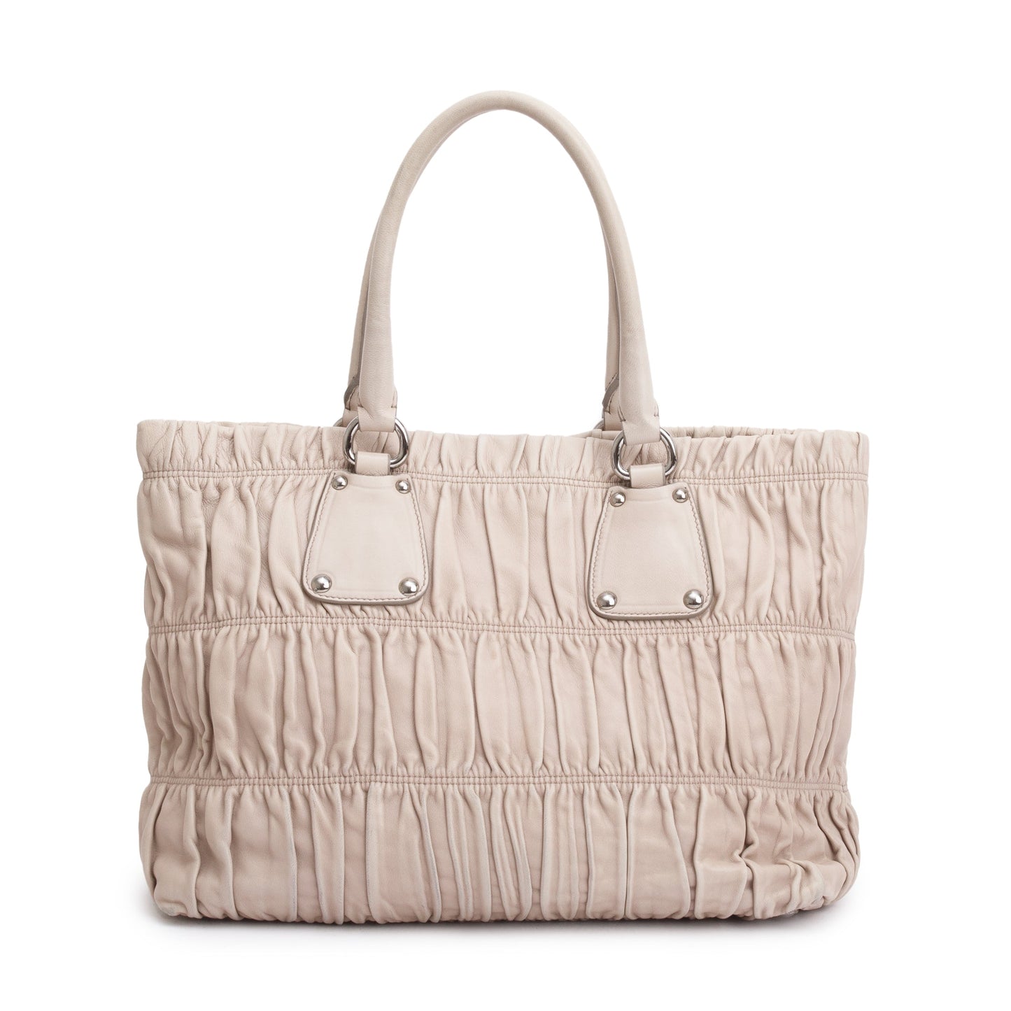 Prada Nappa Gaufre Tote Beige Tote Bag