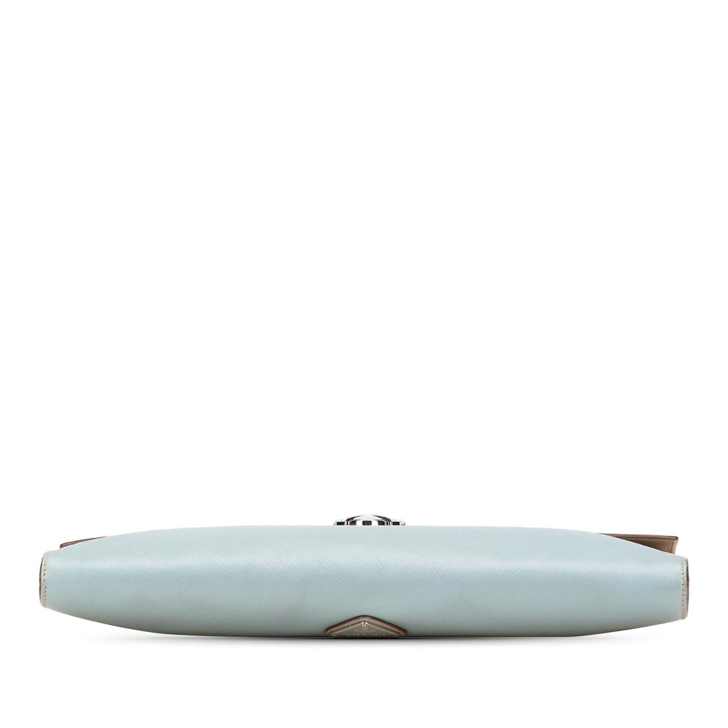 Prada Bicolor Envelope Pushlock Clutch Saffiano Clutch Bag