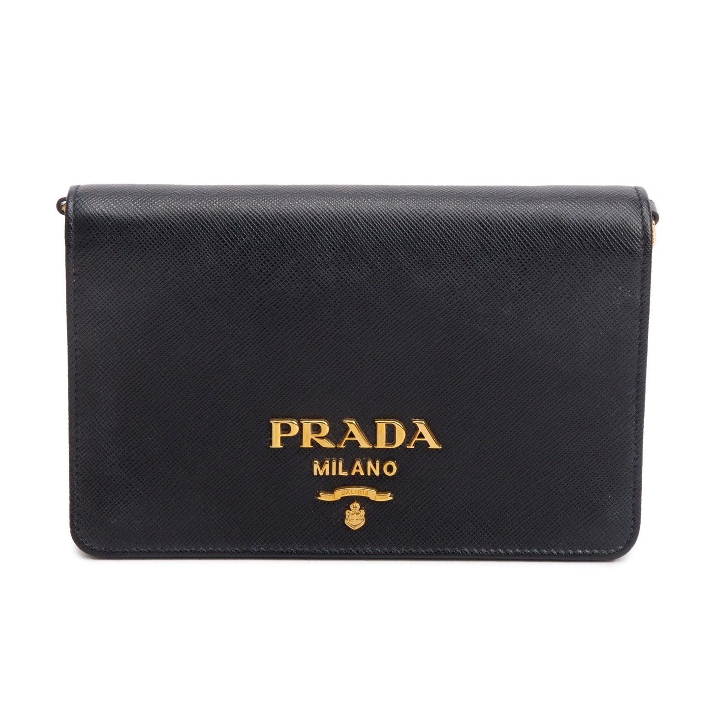 Prada Lux Shoulder Bag Saffiano Black Mini