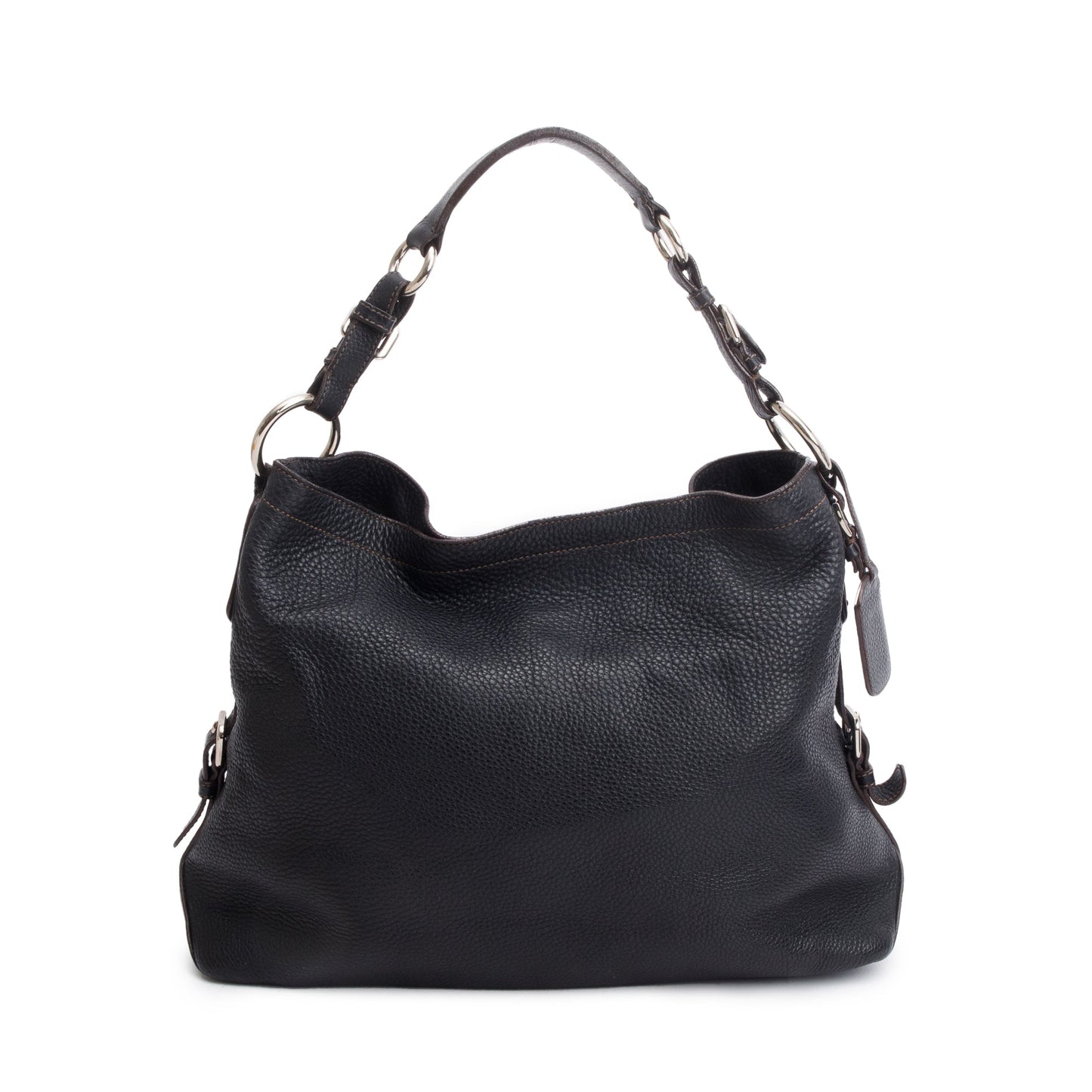 Prada Daino Hobo Bag Vitello Black Medium