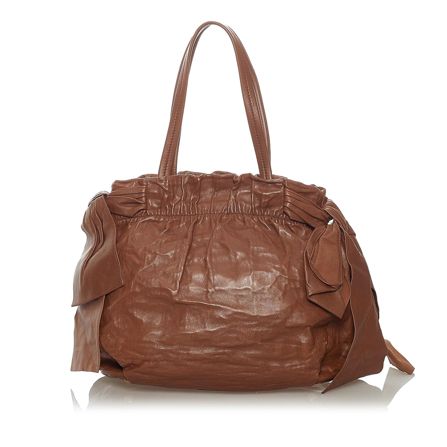 Prada Bow Nappa Satchel Shg Leather Satchel Bag