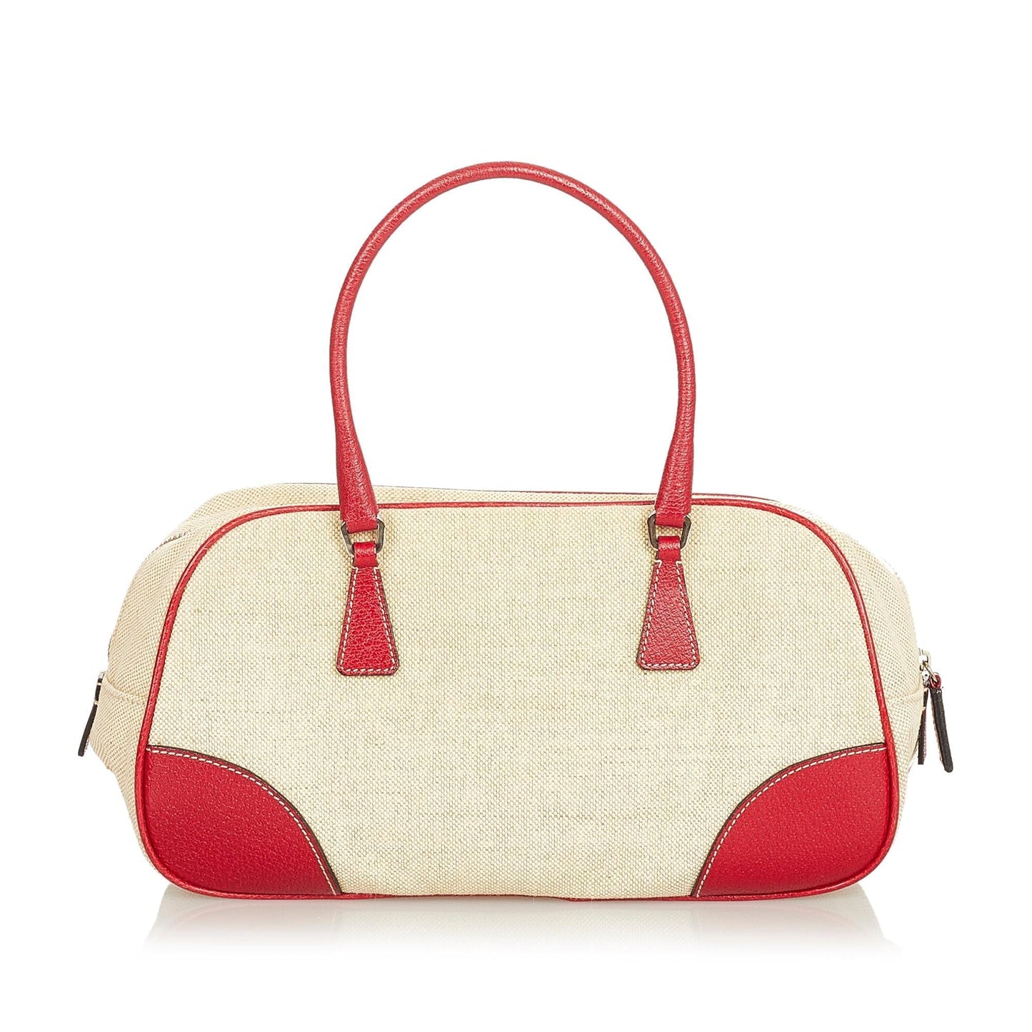 Prada Canapa Bauletto Handbag Shg Satchel Bag