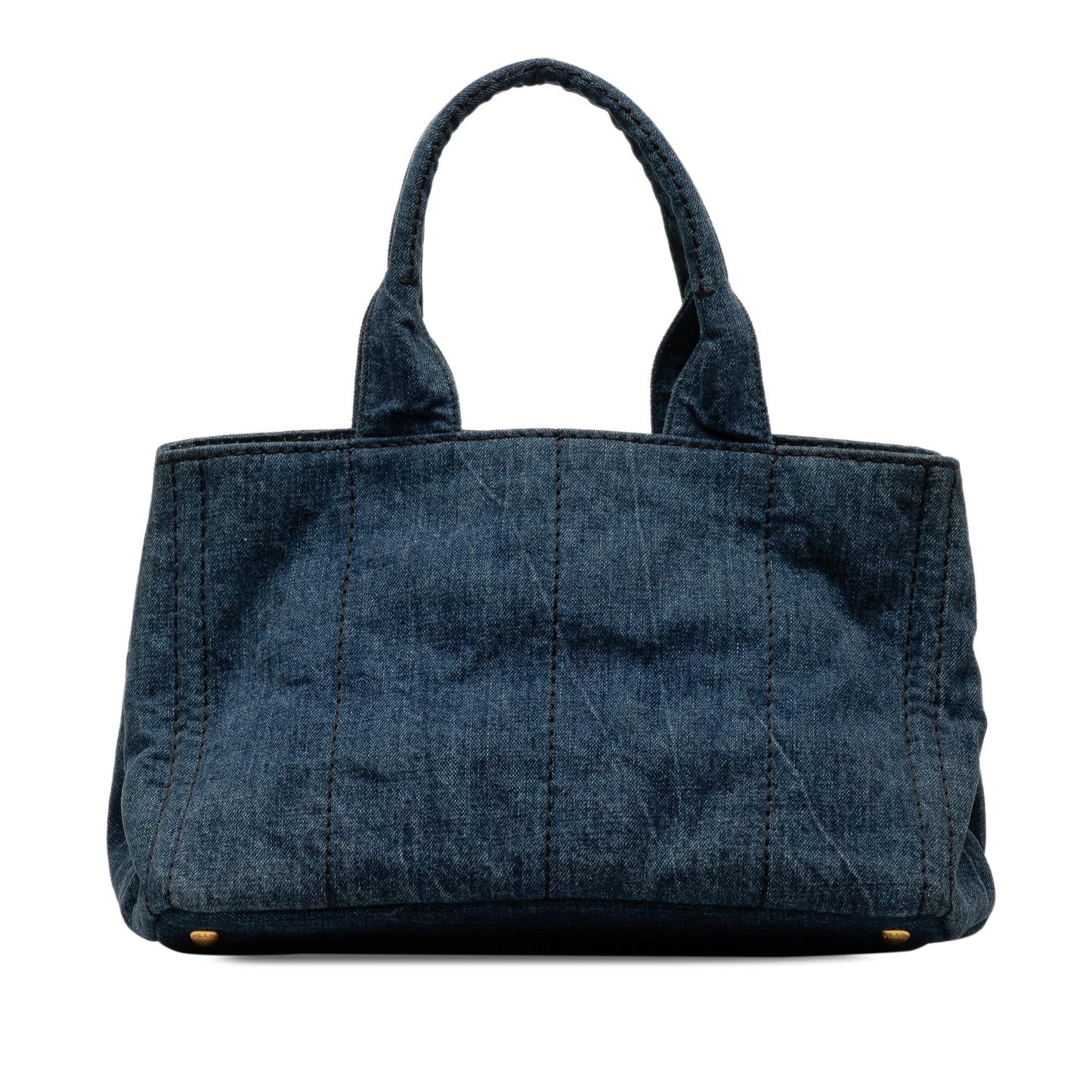 Prada Canapa Satchel Shg Zkv8Iu Denim Logo Satchel Bag