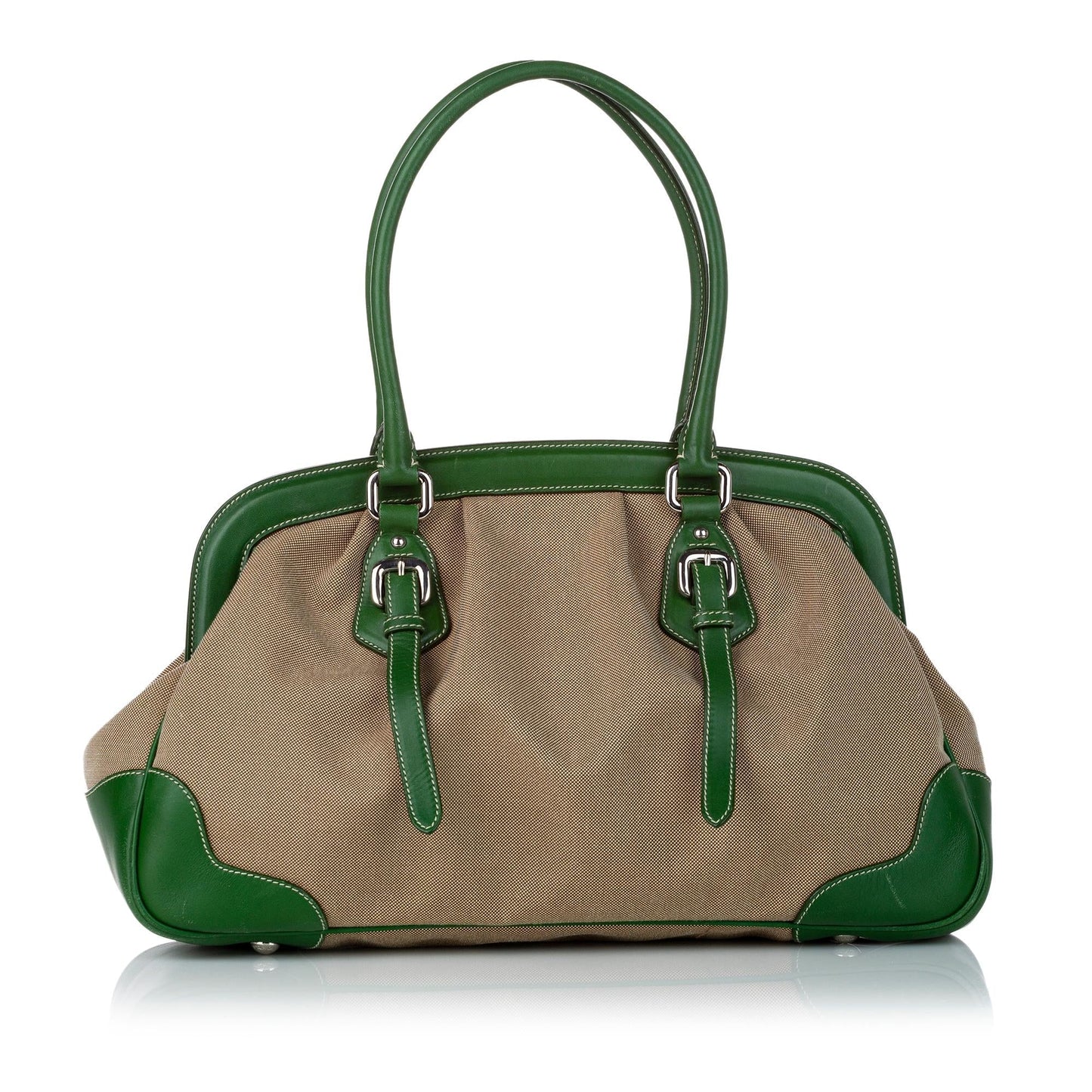 Prada Canapa Frame Handbag Shg Logo Satchel Bag Handbag Shg 30994