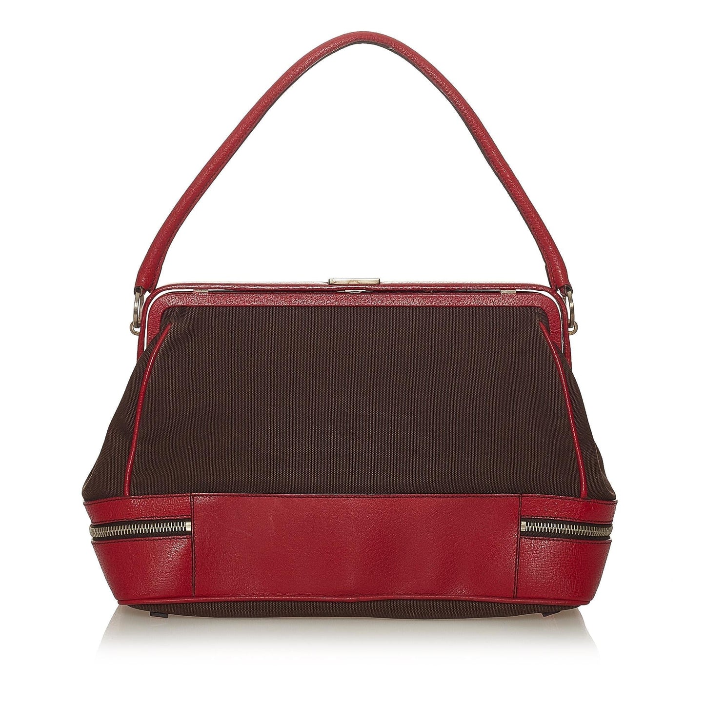 Prada Handbag Shg Canvas Satchel Bag Handbag Shg 27631