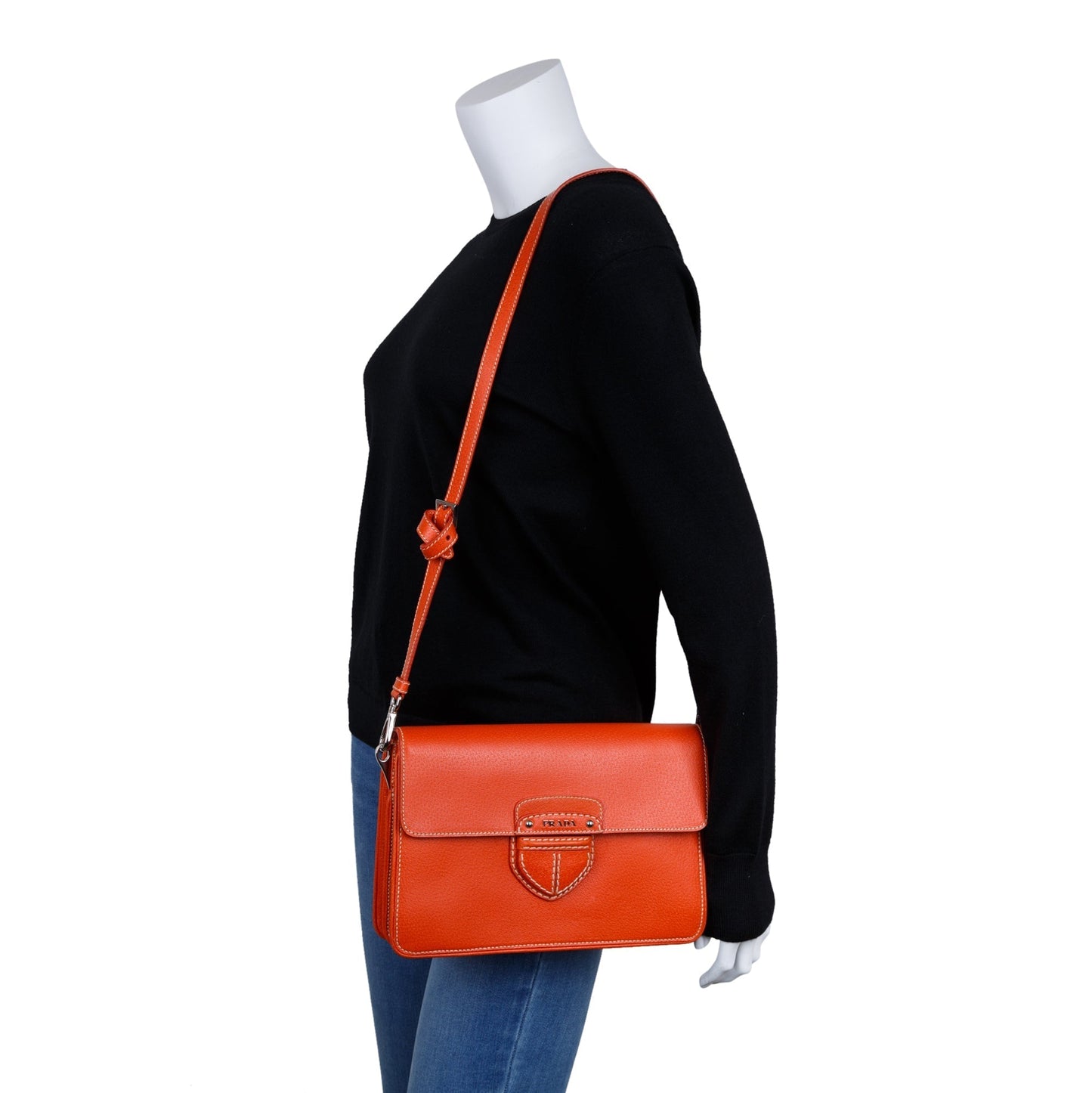 Prada Cinghiale Shoulder Bag Flap