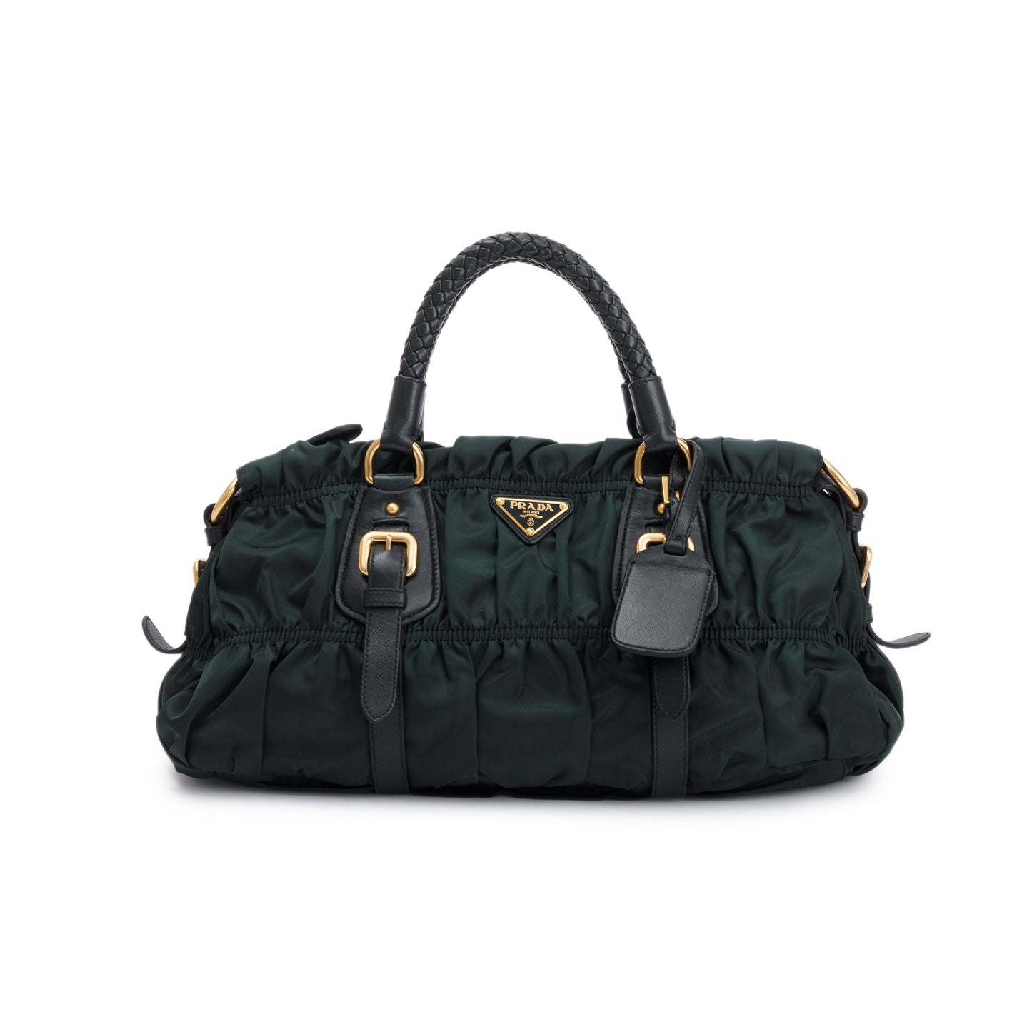 Prada Tessuto Gauffre Satchel Bag Nylon Quilted Travel Bag