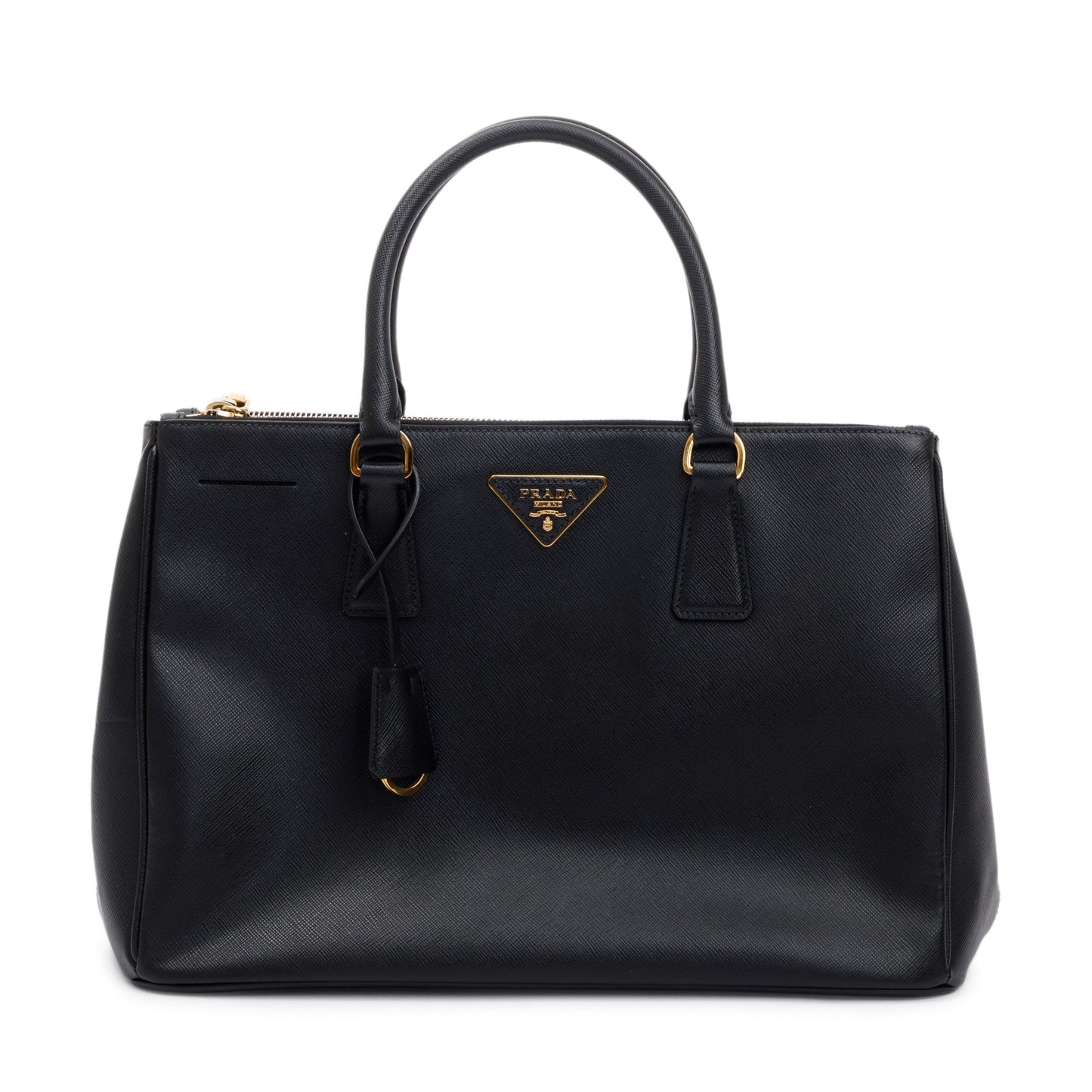 Prada Saffiano Lux Double Zip Galleria Tote Handbag Large Tote Bag