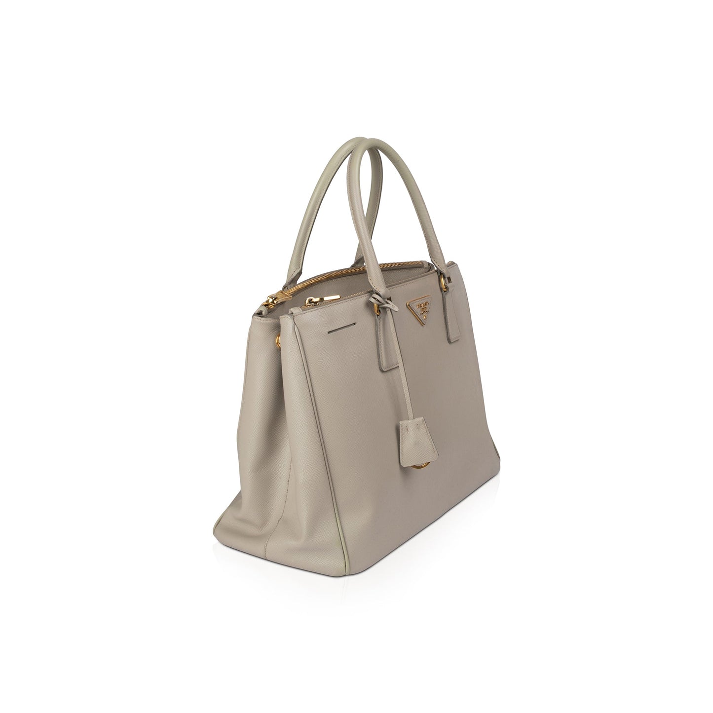 Prada Saffiano Lux Double Zip Tote Handbag Large Tote Bag