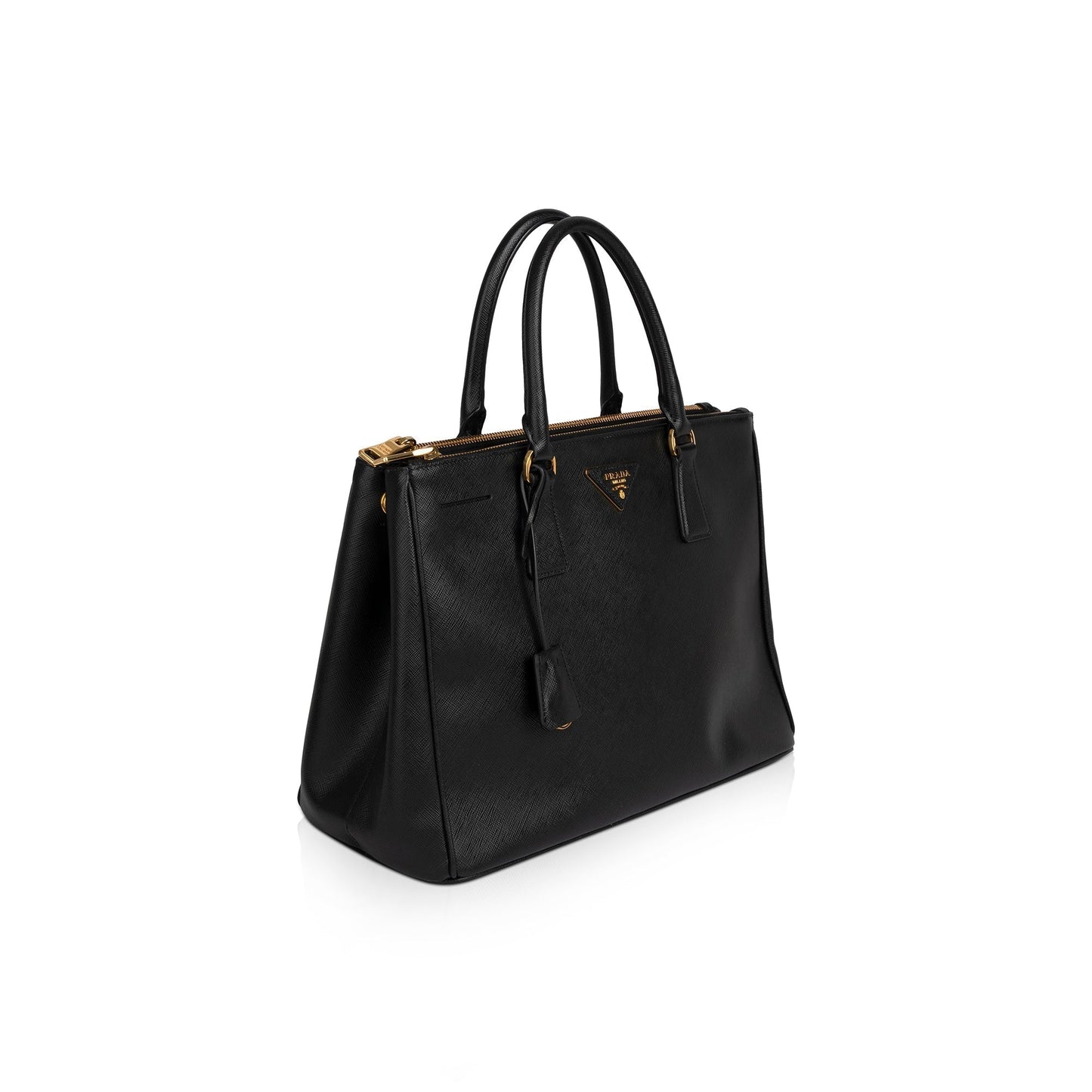 Prada Saffiano Lux Double Zip Galleria Tote Handbag Medium Tote Bag