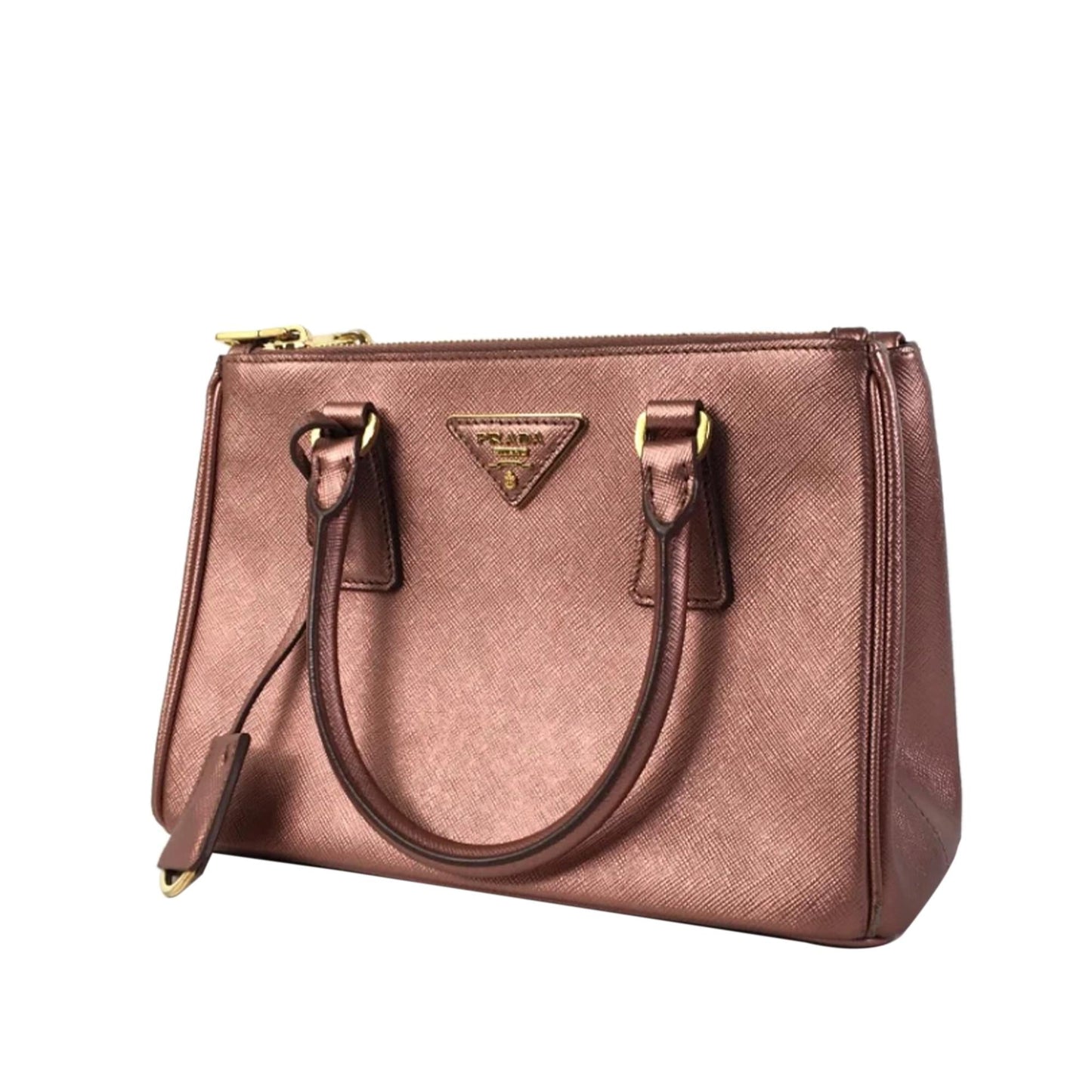 Prada Lux Galleria Double Shg Bscjig Satchel Bag Saffiano Mini Zip