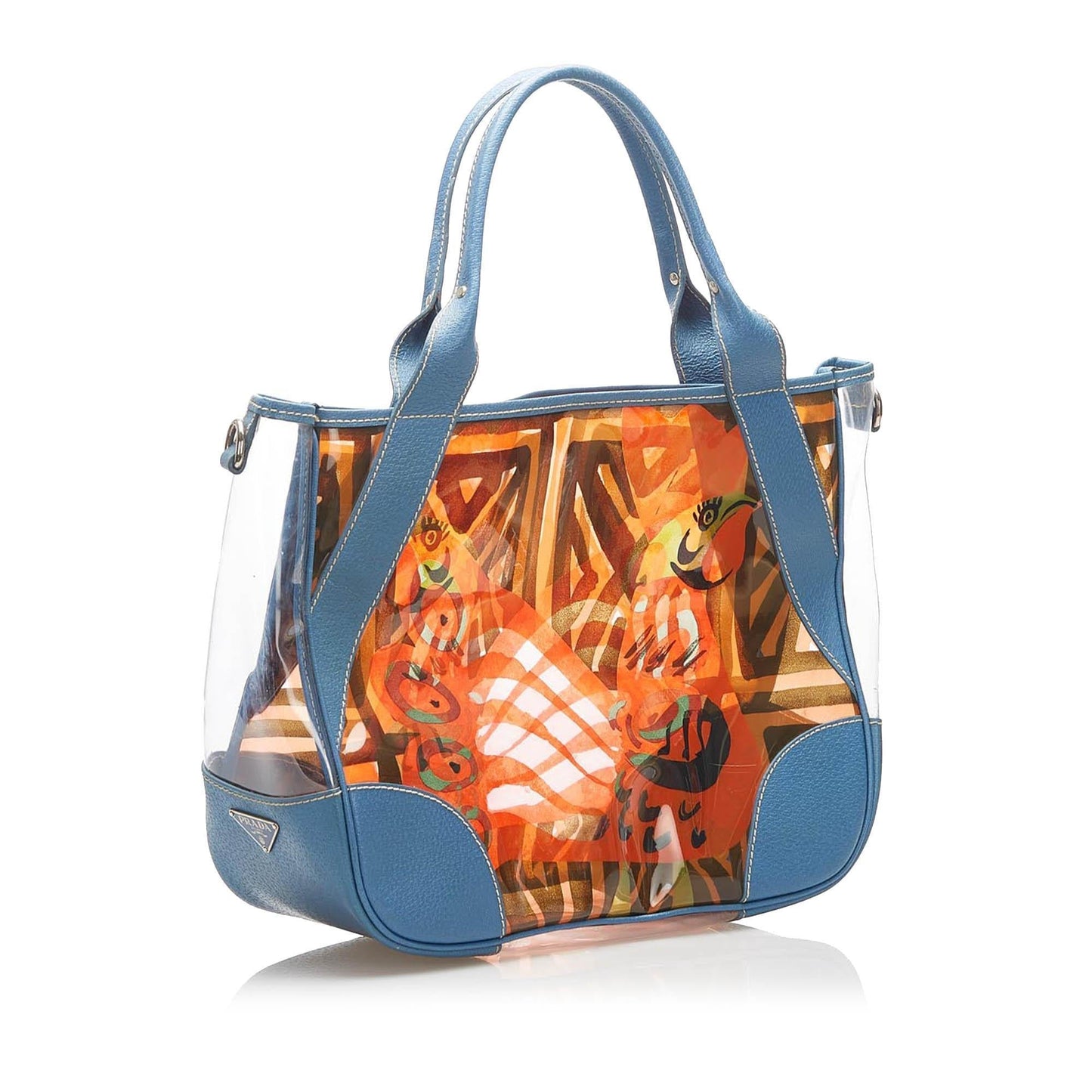 Prada Printed Vinyl Tote Bag Bag Shg 15799