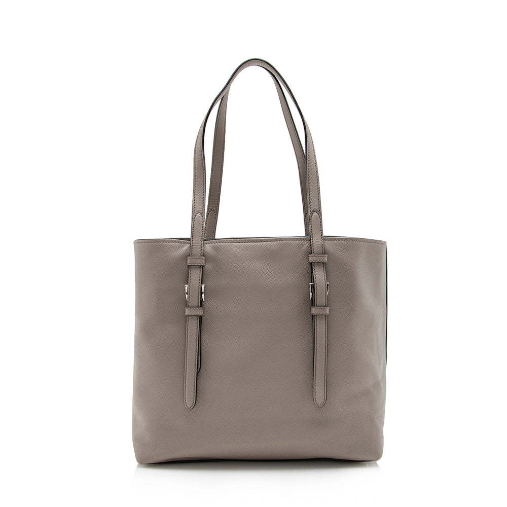 Prada Cuir Buckle Tote Shf Saffiano Tote Bag