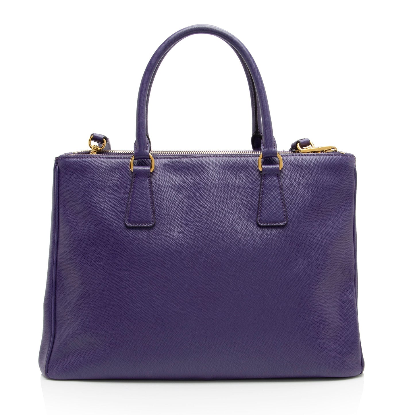 Prada Lux Double Tote Saffiano Medium Zip Tote Bag