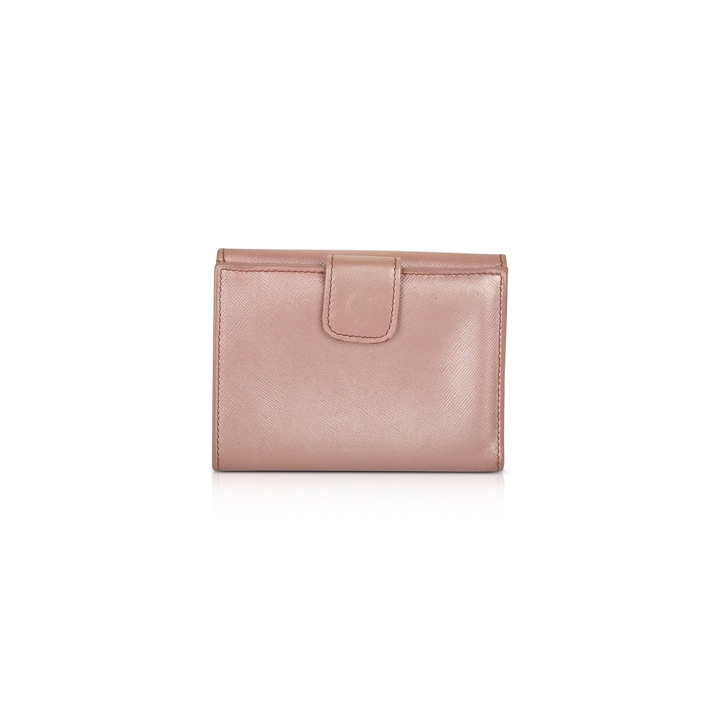 Prada Saffiano Metal French Purse Handbag Leather Travel Bag
