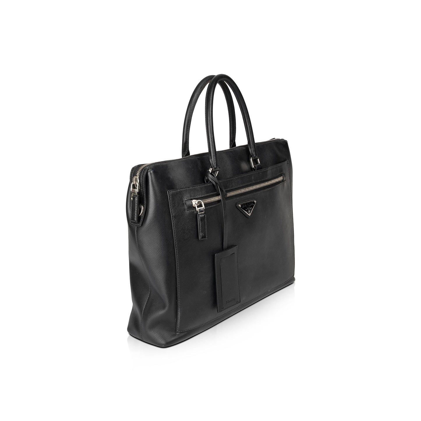 Prada Saffiano Travel Briefcase Handbag Travel Bag
