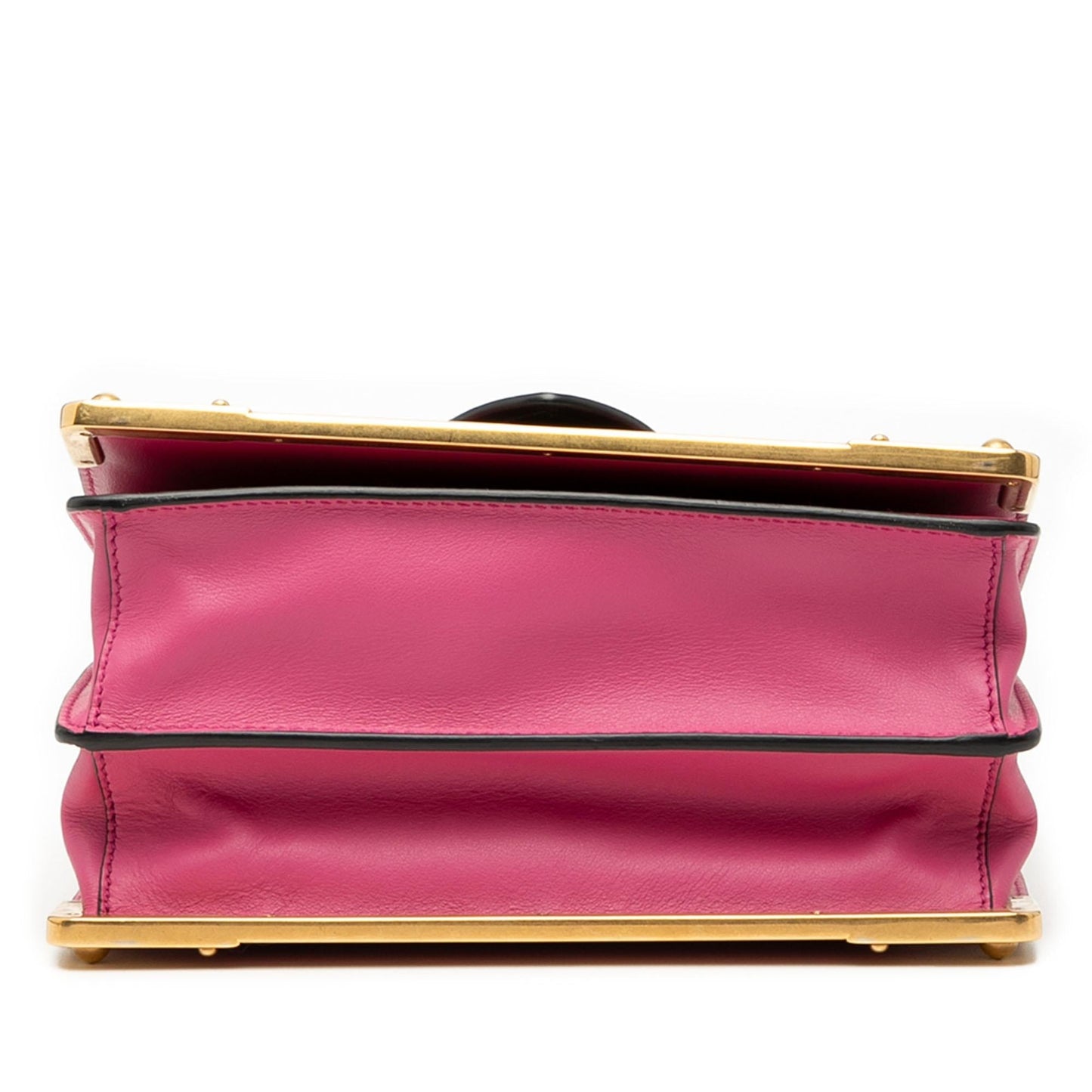 Prada Trimmed City Calf Cahier Crossbody Saffiano Crossbody Bag