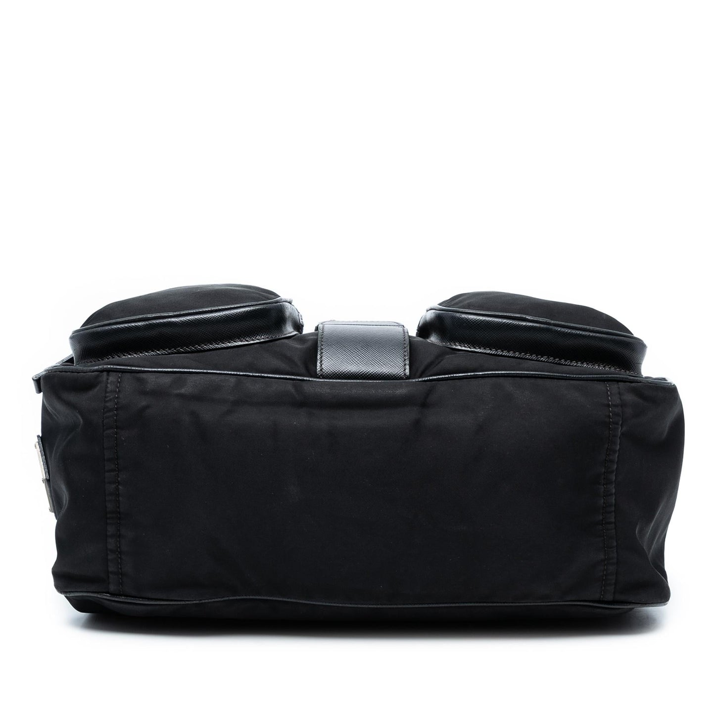 Prada Trimmed Tessuto Buckle Messenger Bag Saffiano Crossbody Bag