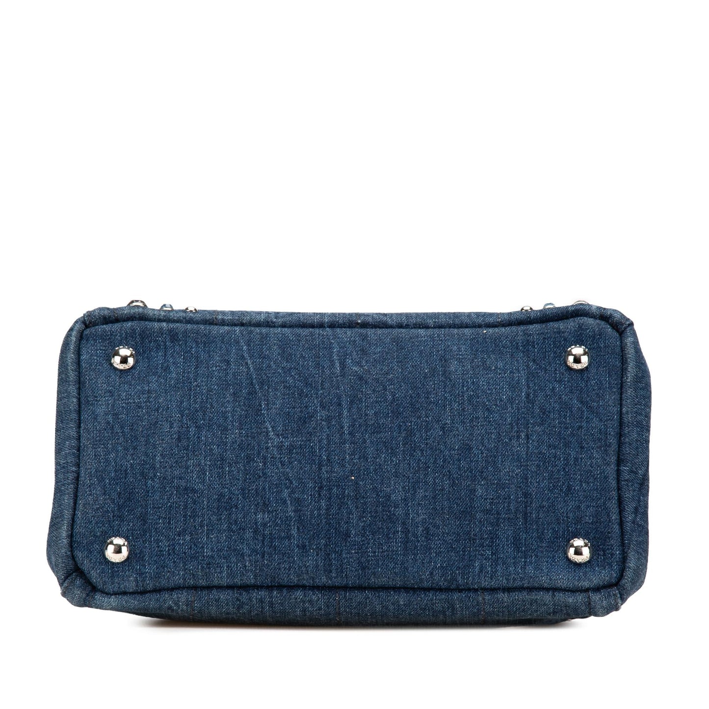 Prada Canapa Bijoux Satchel Denim Small Satchel Bag