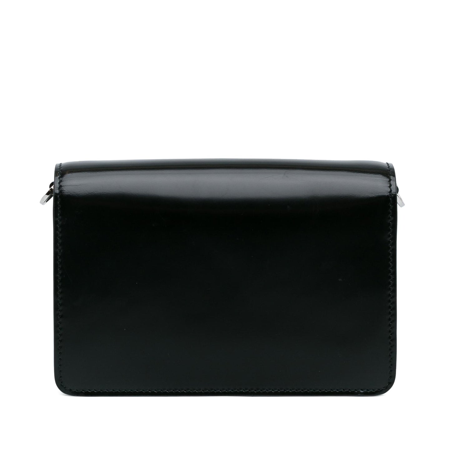 Prada Spazzolato Triangle Plate Crossbody Shg Hpuuzu Chain Logo Flap Crossbody Bag