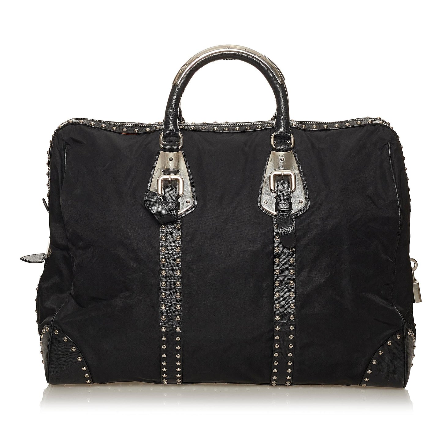 Prada Studded Tessuto Tote Bag Shg