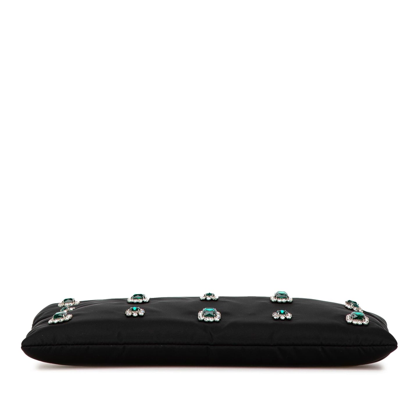Prada Tessuto Catene Crystal Embellished Crossbody Chain Crossbody Bag