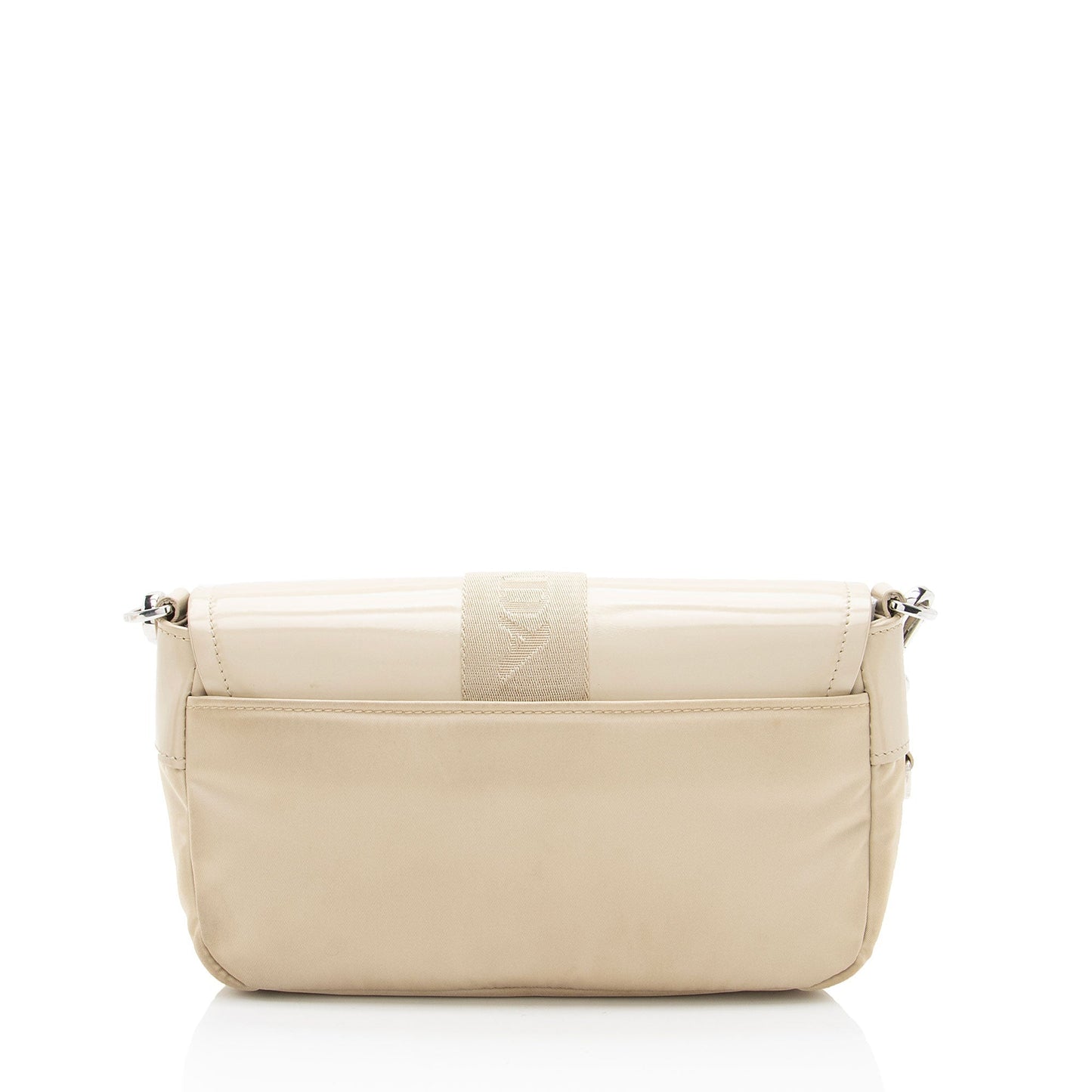 Prada Tessuto Spazzolato Buckle Crossbody Crossbody Bag