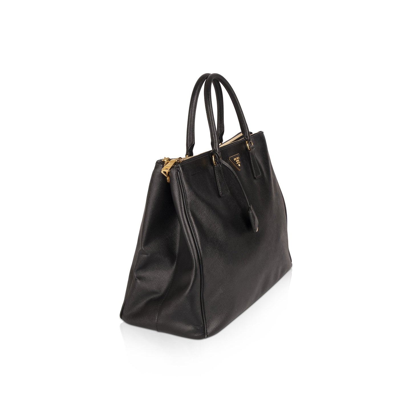 Prada Xl Saffiano Lux Double Zip Tote Handbag Tote Bag