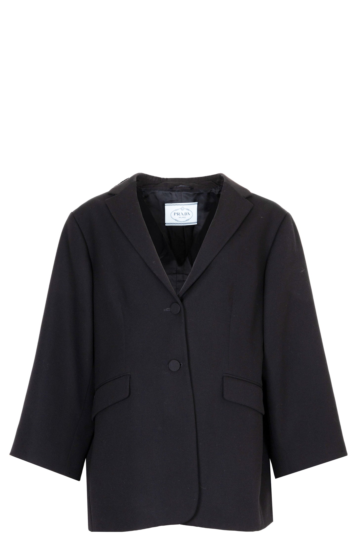 Prada Blazer Wool Black Handbag