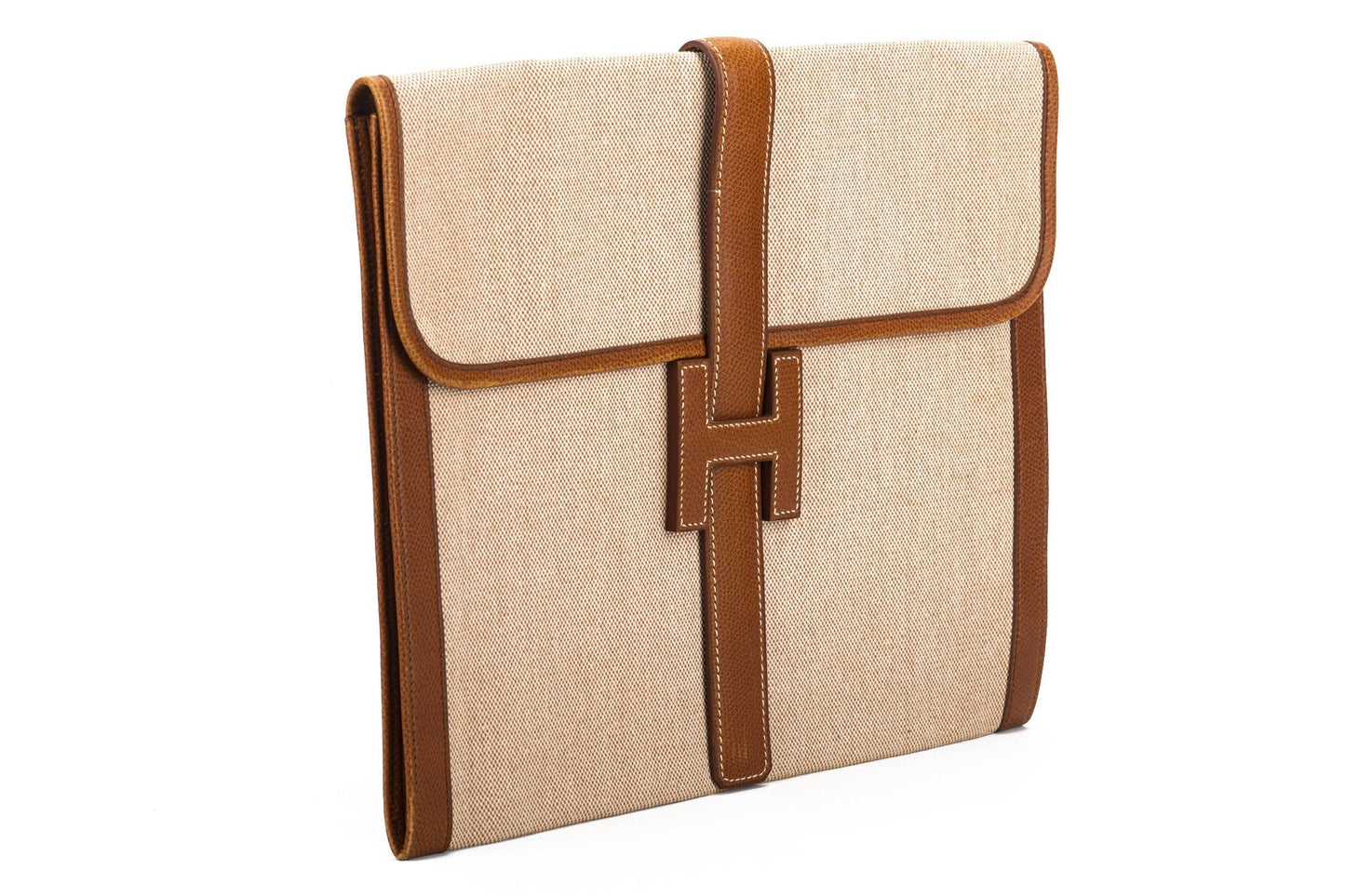 Hermes Jige Clutch Toile Large Clutch Bag
