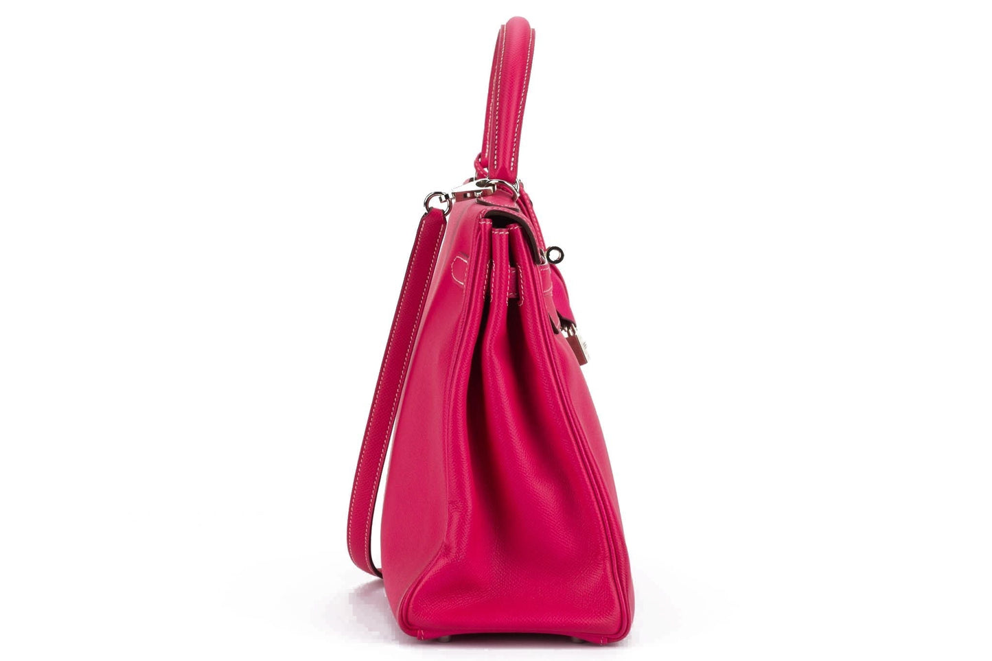 Hermes Rose Tyrien Tosca Verso Kelly Handbag Travel Bag