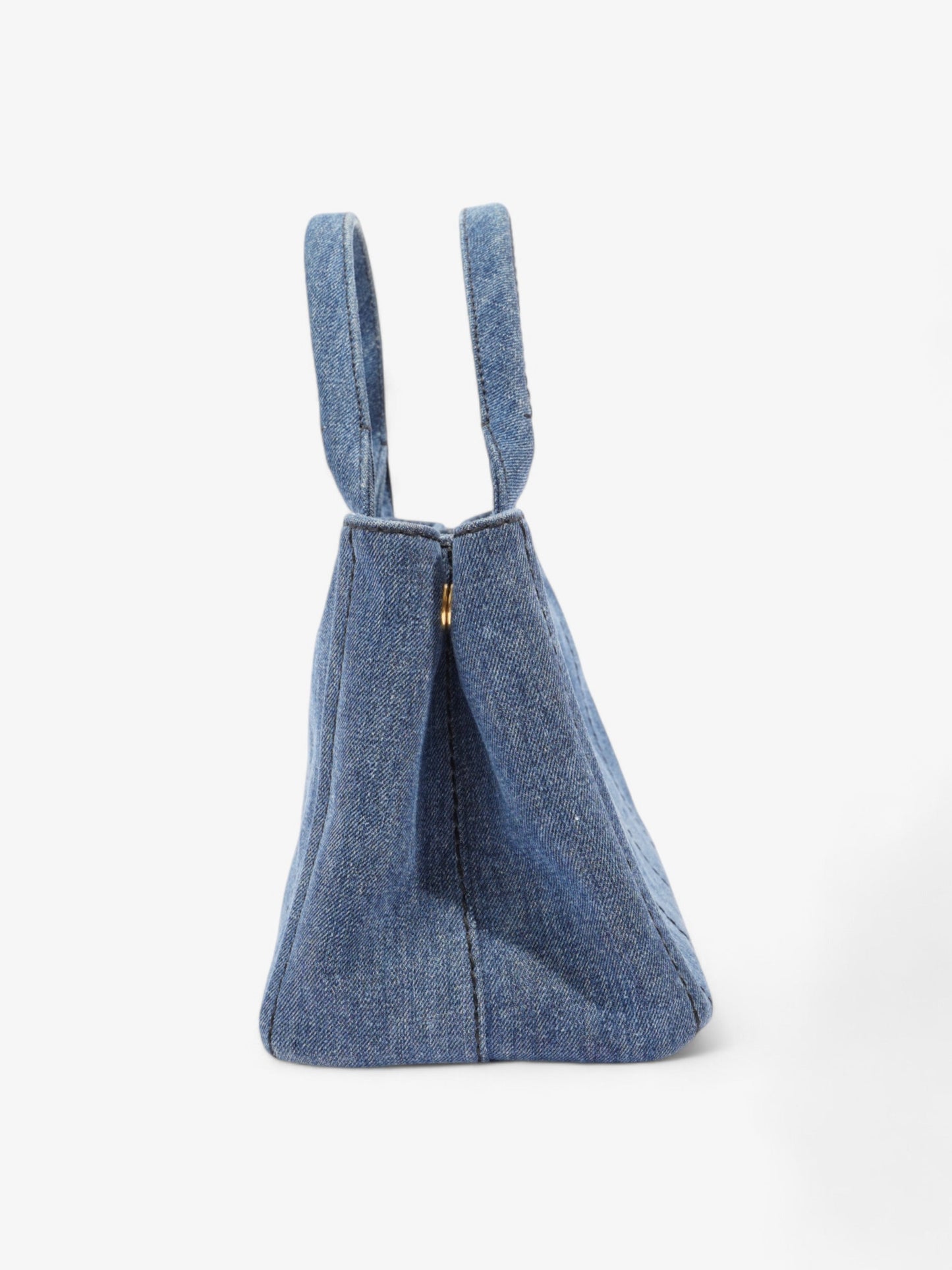 Prada Canapa Tote Denim Black Tote Bag