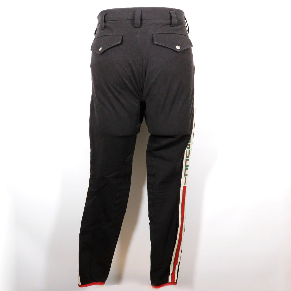Gucci Polyurethane 18Stainless Steel Sideline gabardine Cotton Black Apparel