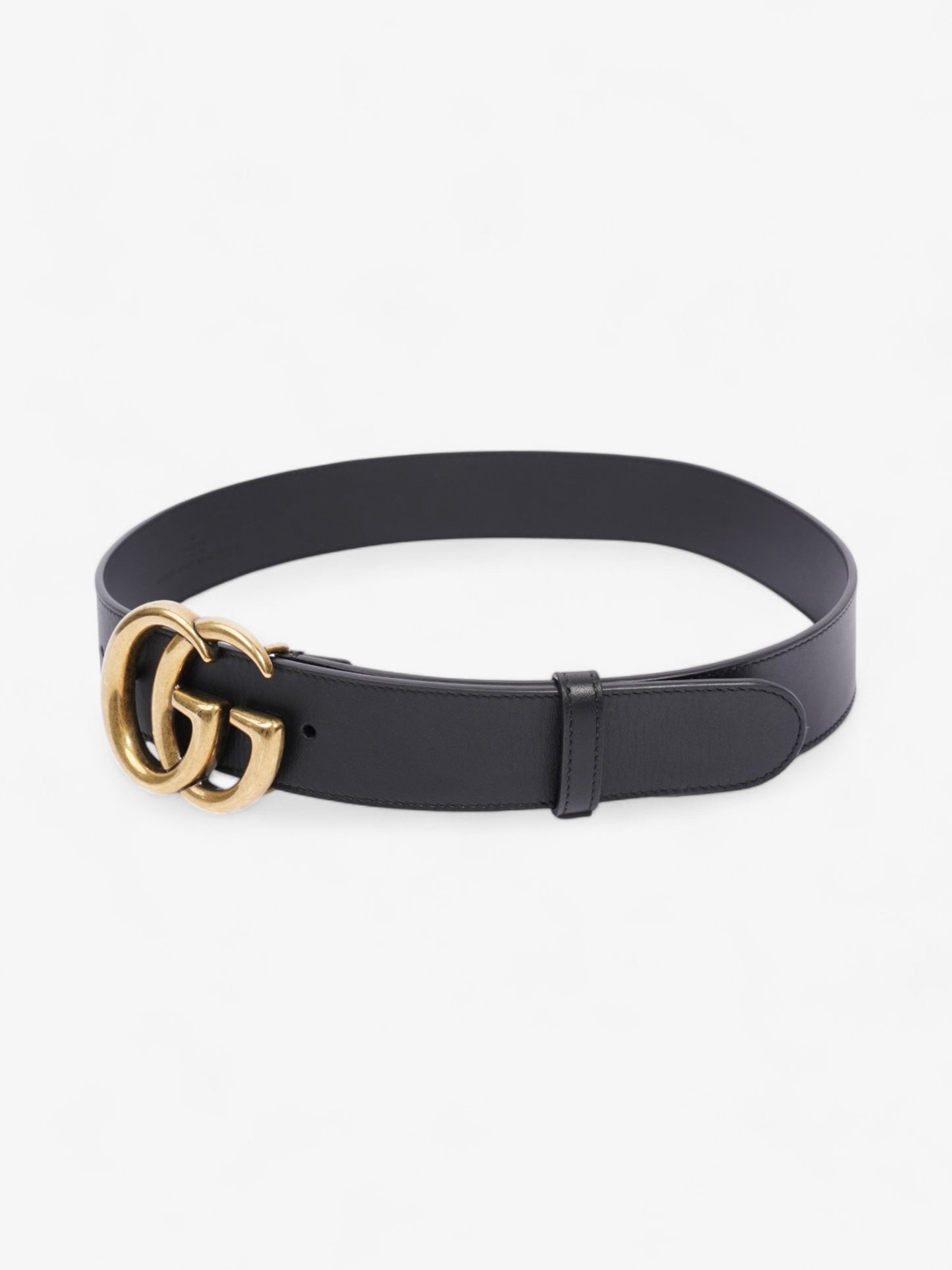 Gucci Marmont Re Edition Wide Belt Handbag Leather Black Accessory 80Cm 34