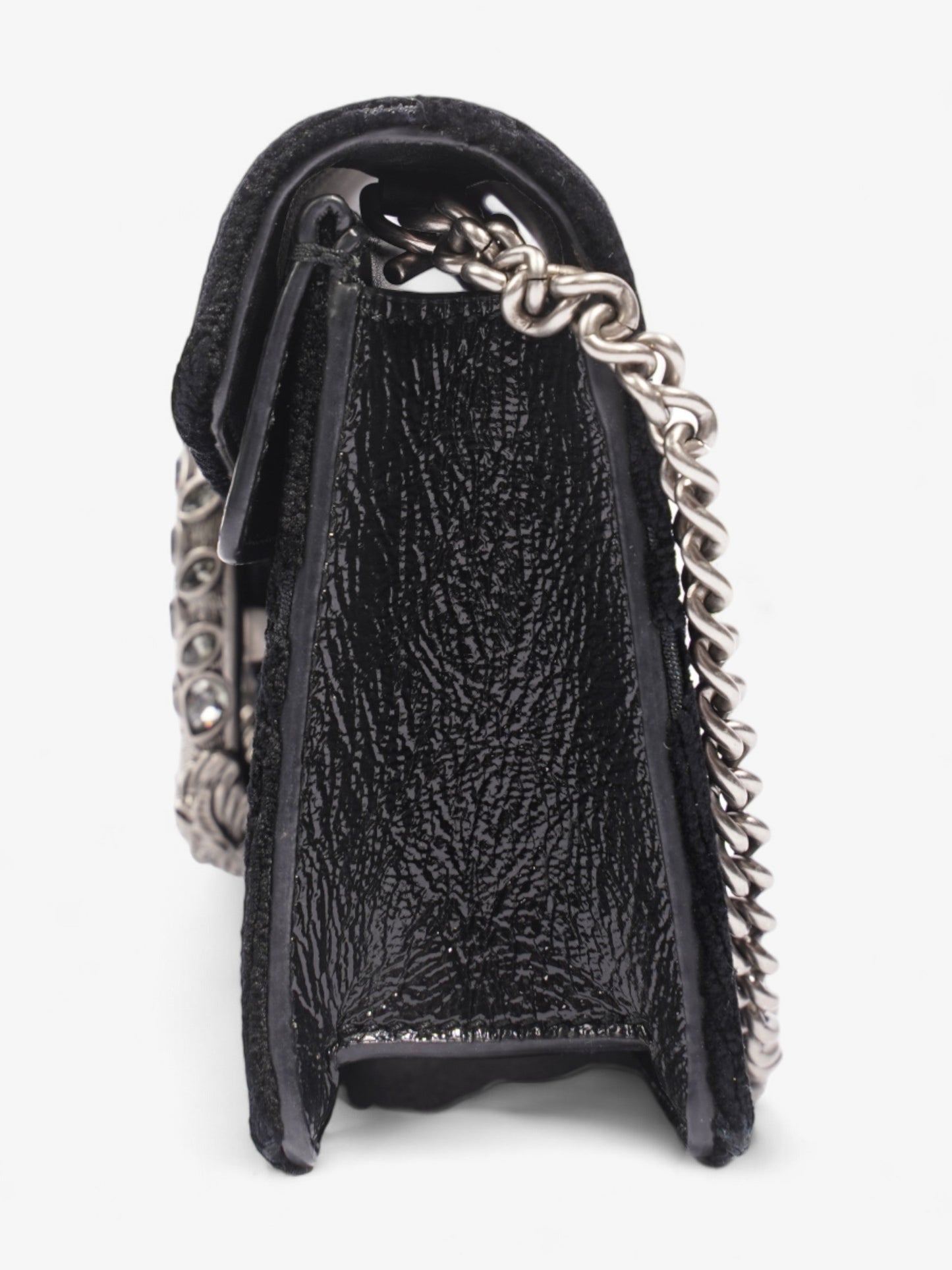 Gucci Dionysus Velvet Super Crossbody Bag Black Mini