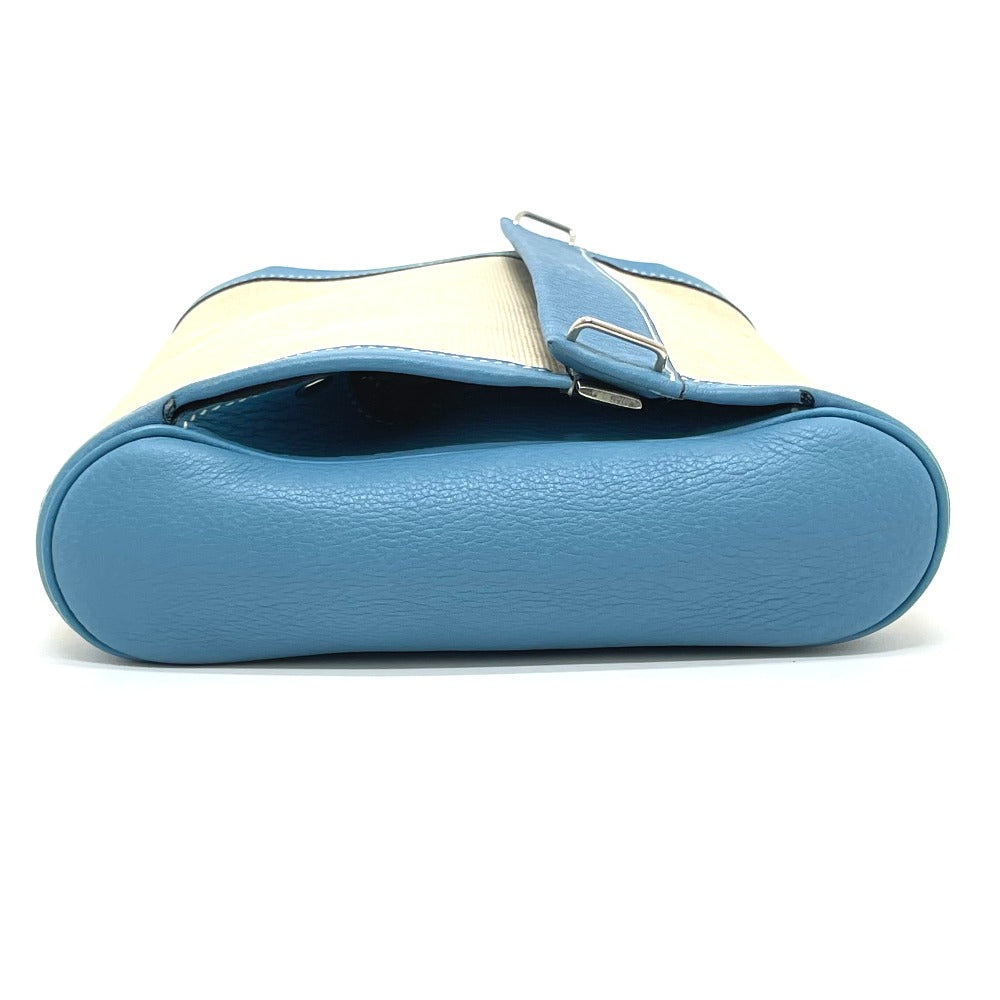 Clutch Bag Toile Ash Taurillon Clemence Equi Blue