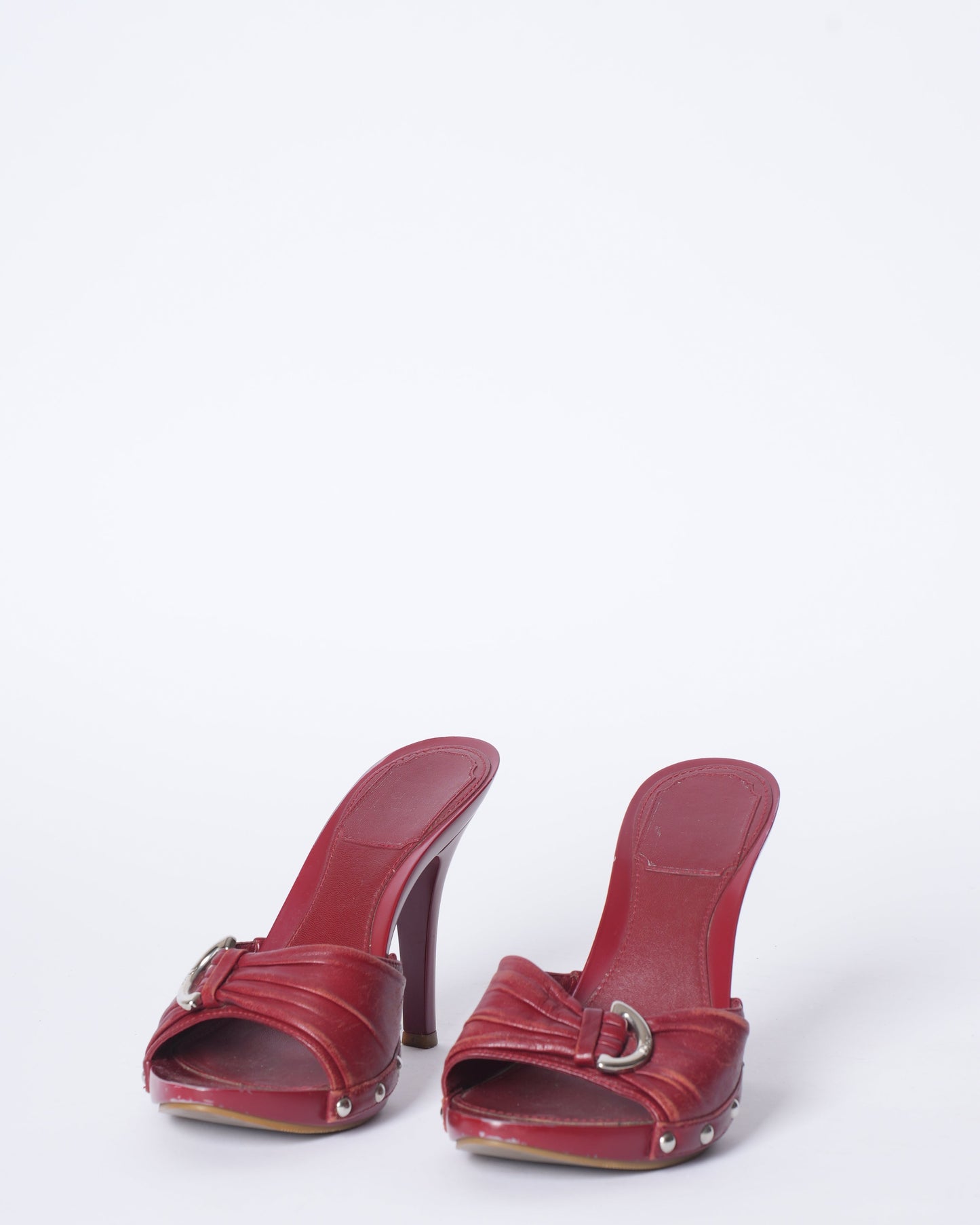 Dior Shoe Christian Open Toe Clog Sandals Leather Shoes