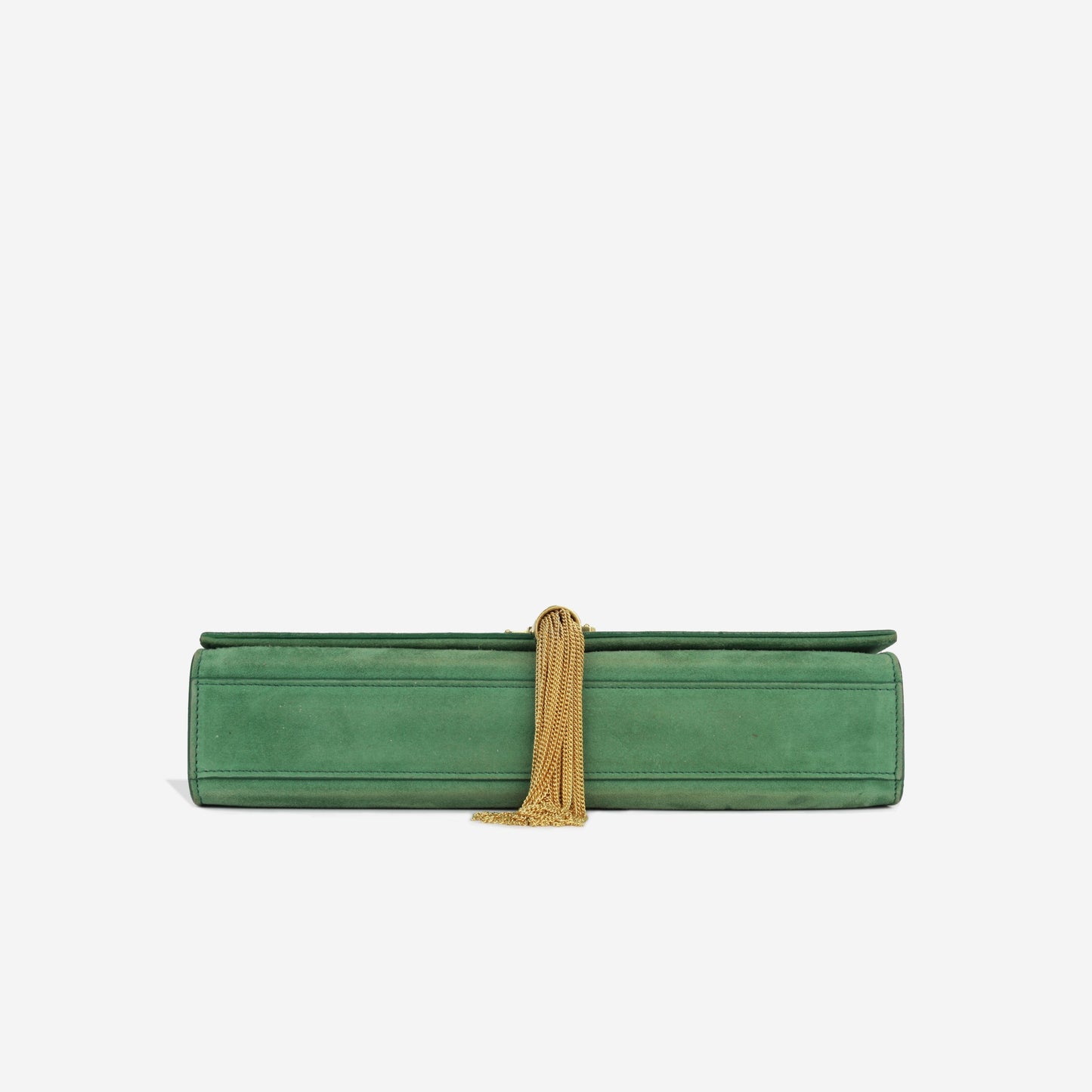 YSL Saint Laurent Kate Tassel Bag Medium Crossbody Bag Green Suede Ghw