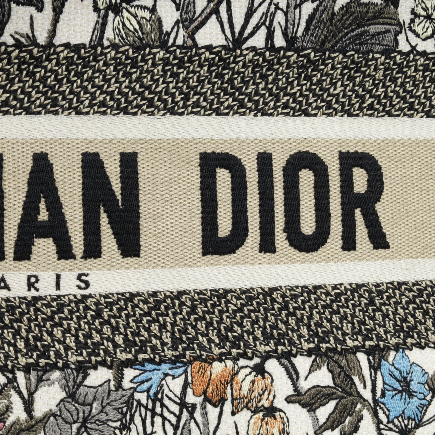 Dior Christian Book Tote Medium Tote Bag Floral Canvas 2020