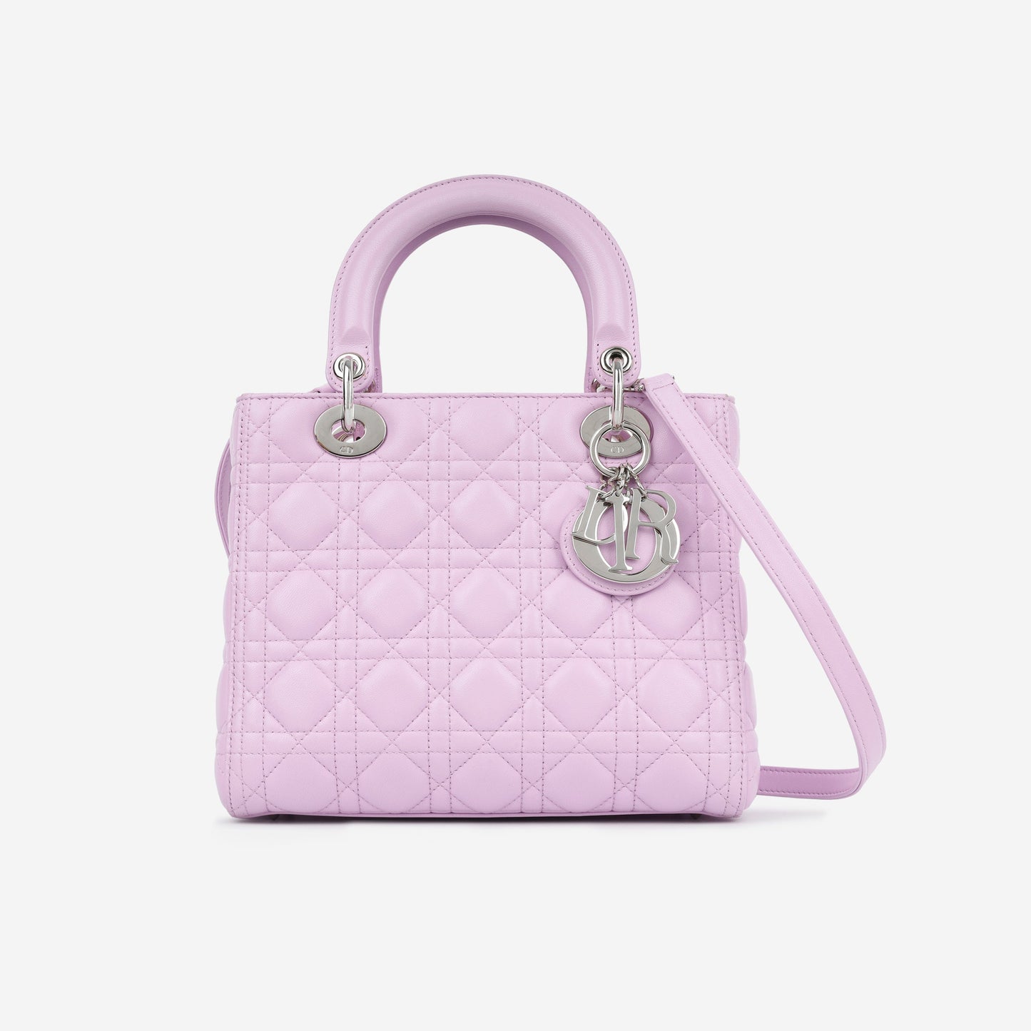 Dior Christian Lady Lilac Tote Bag Medium