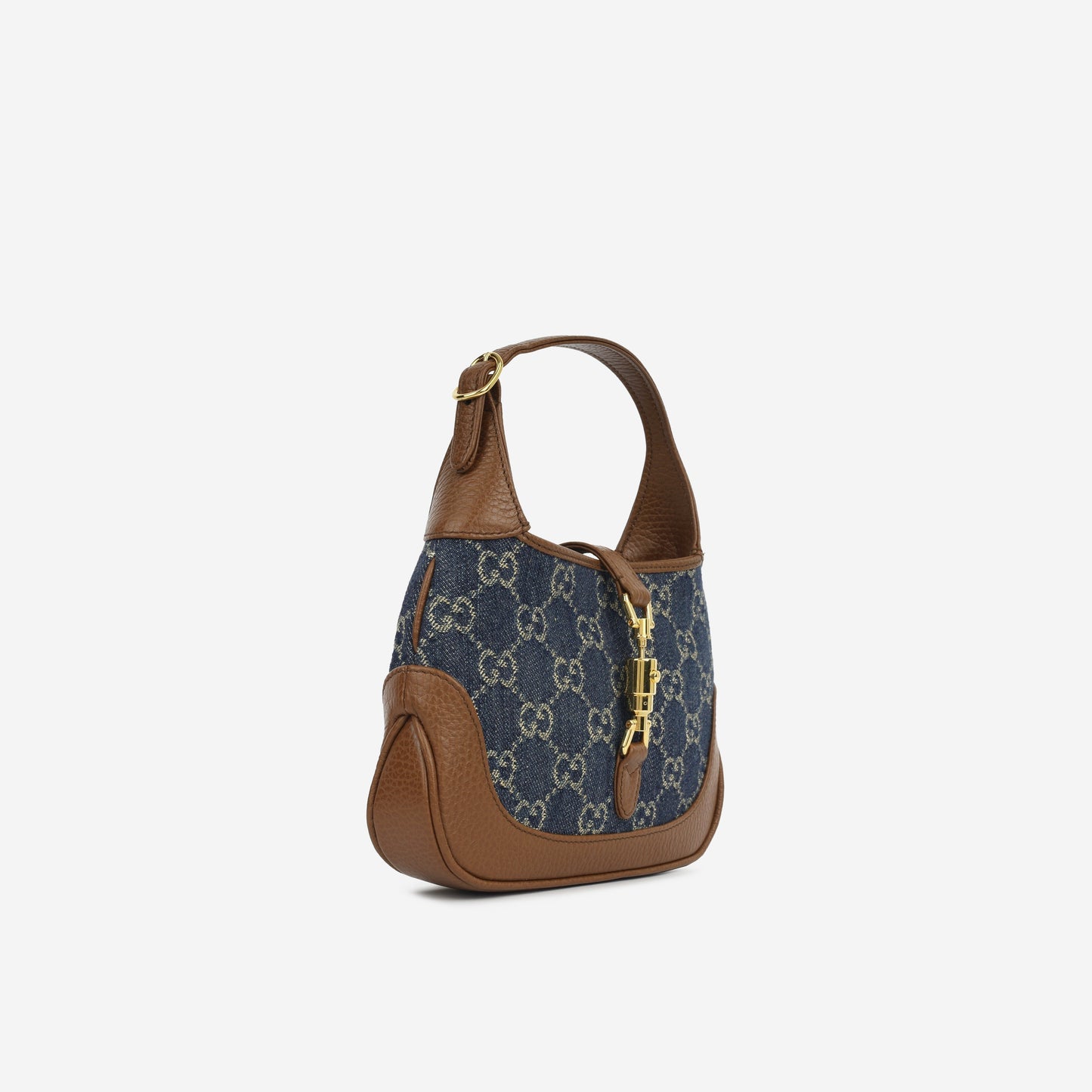 Gucci Jackie Shoulder Bag Denim Mini Denim Ghw