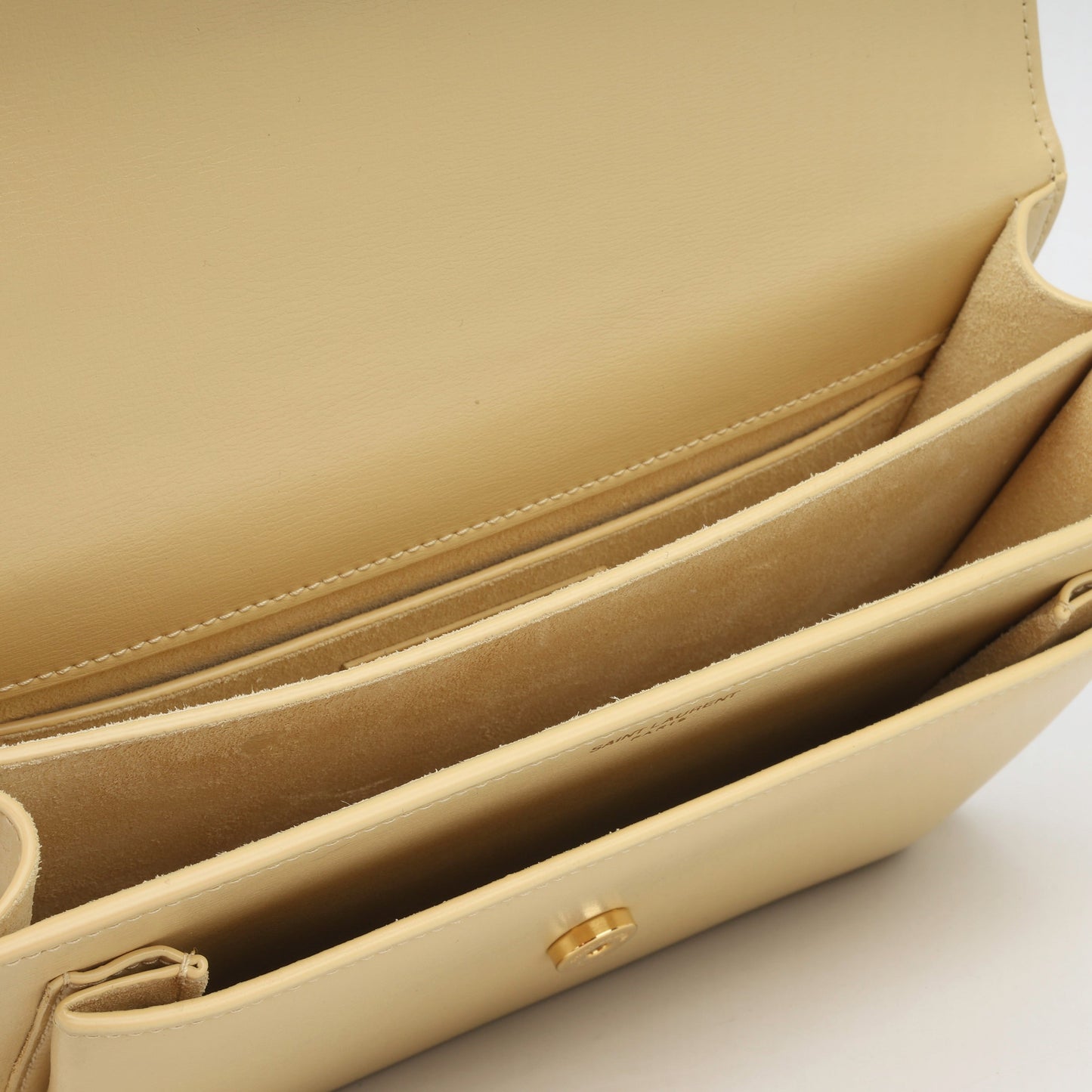 YSL Saint Laurent Sunset Egg Crossbody Bag Cream Medium