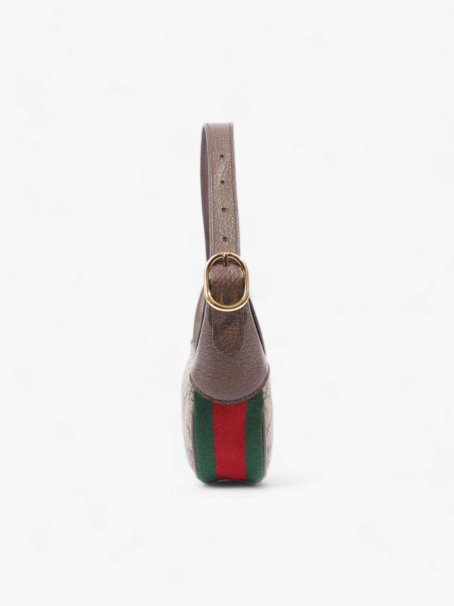 Gucci Ophidia And Ebony Supreme Stripe Coated Shoulder Canvas Beige Shoulder Bag