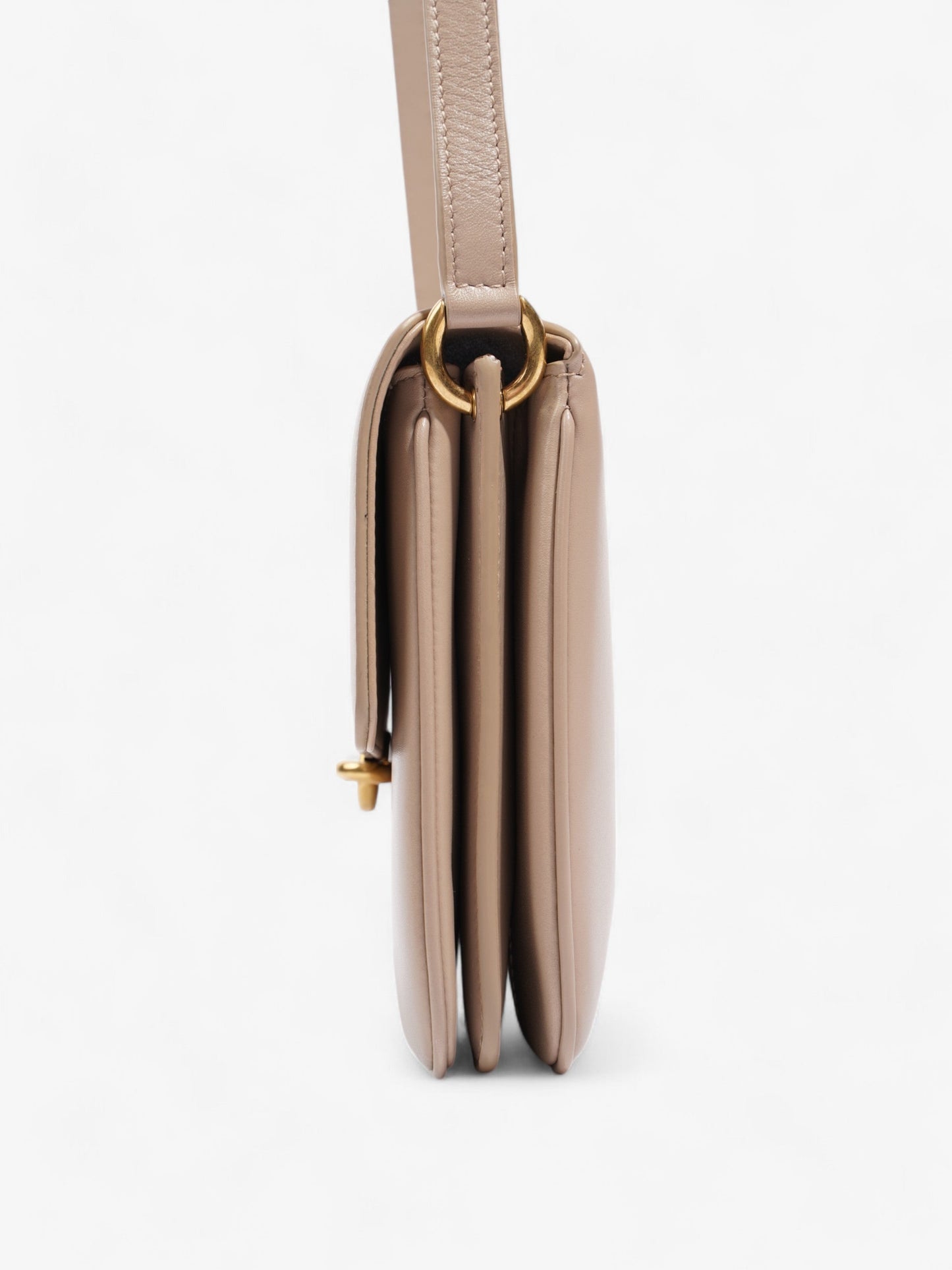 YSL Saint Laurent Le Maillon Shoulder Bag Leather Beige
