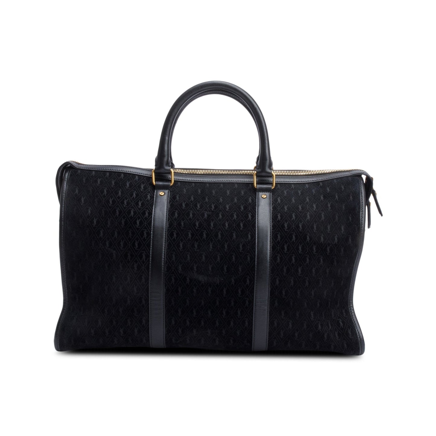 YSL Saint Laurent All Over Le Monogramme 72H Duffle Travel Suede Travel Bag