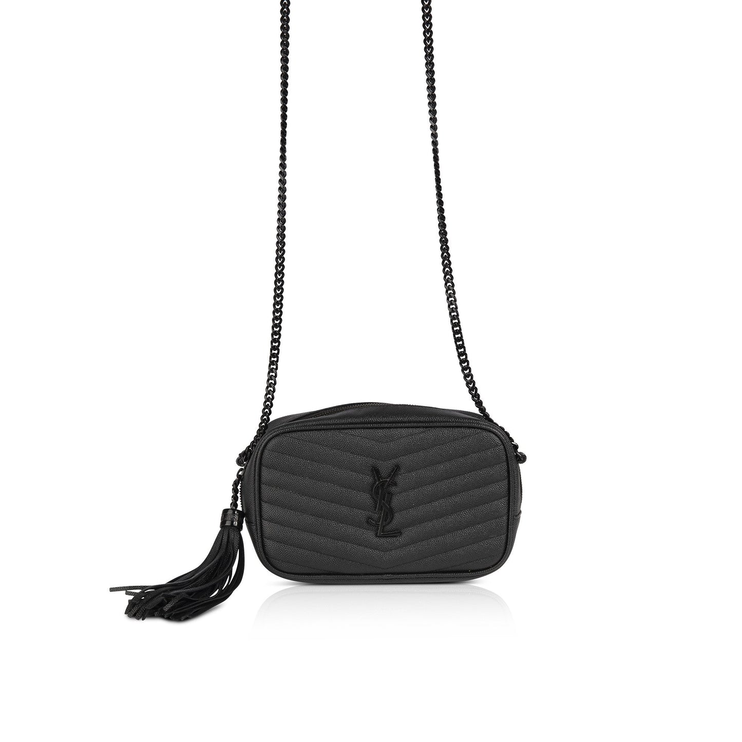YSL Saint Laurent Lou Crossbody Bag Matelasse Black