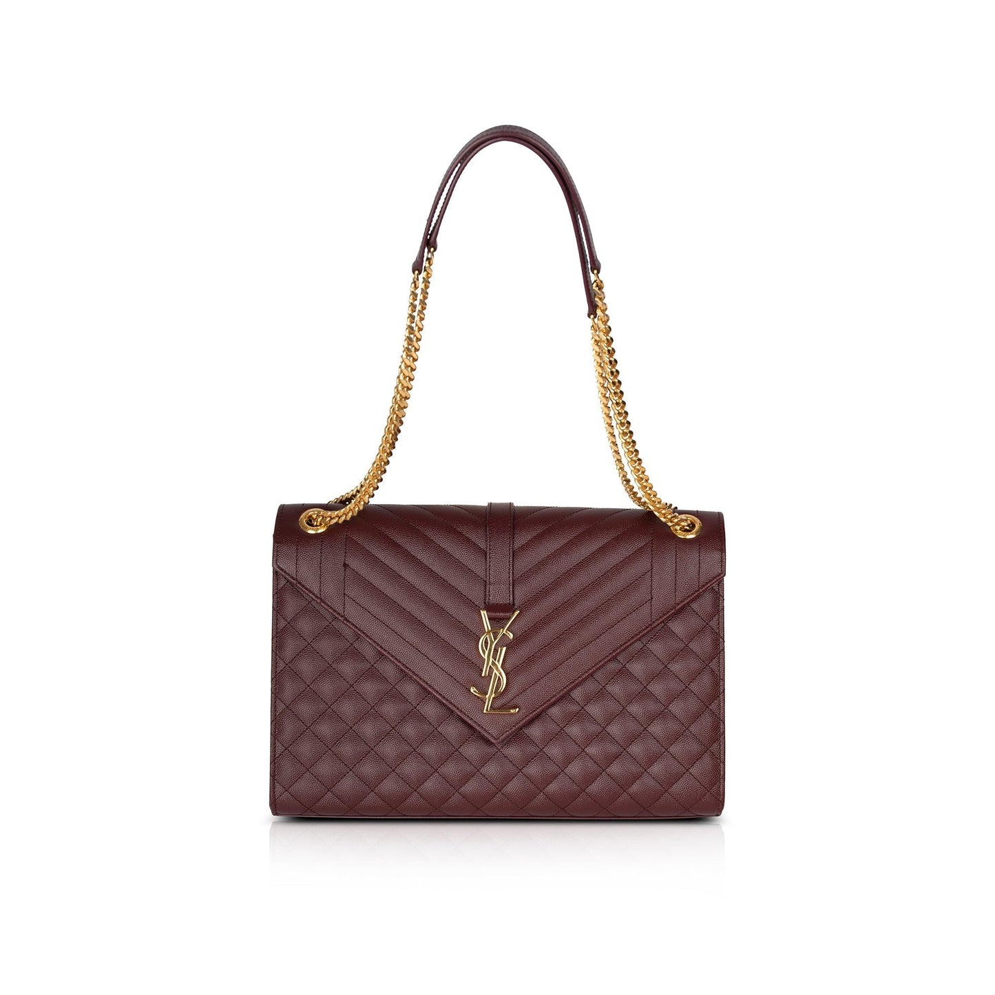 YSL Saint Laurent Envelope Chain Bag Matelasse Monogram Travel Bag