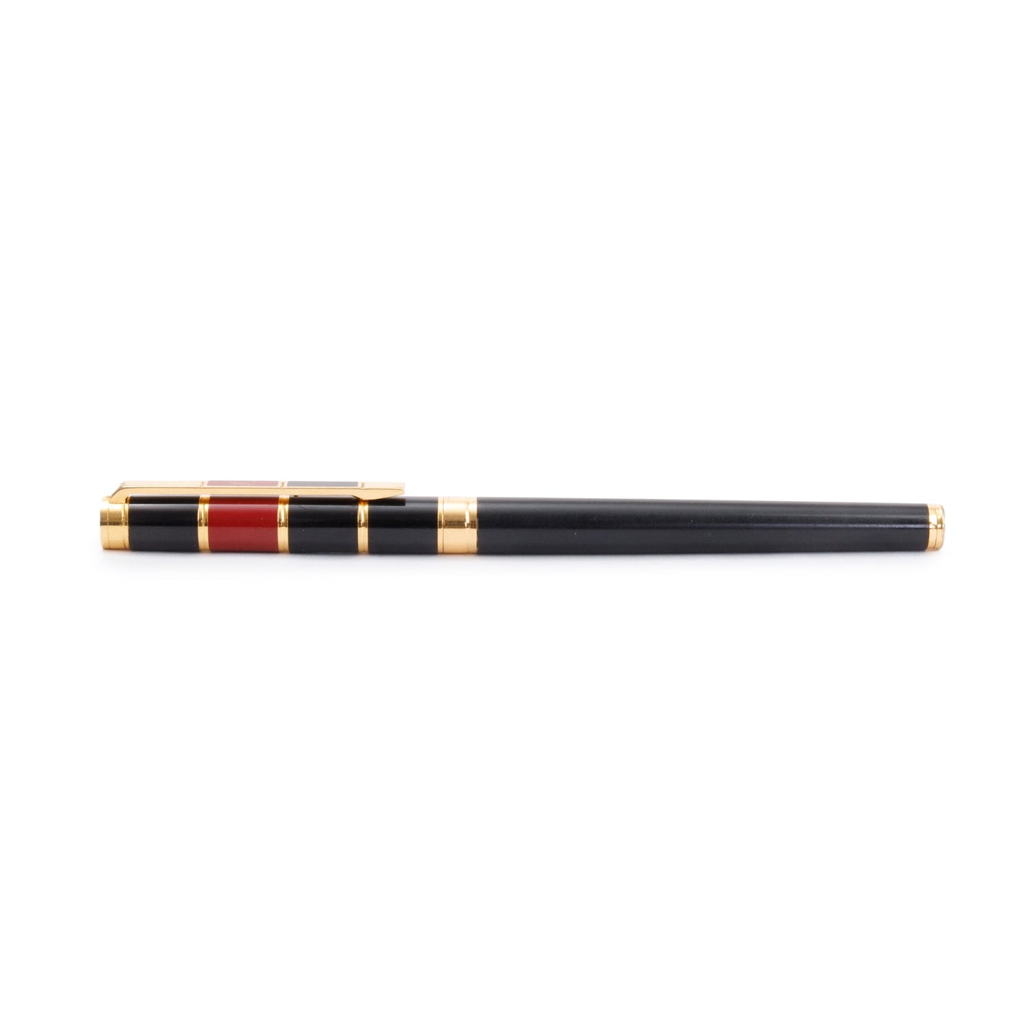 YSL Saint Laurent Tone Lacquer Opium Fontain Pen Travel Bag Black Gold