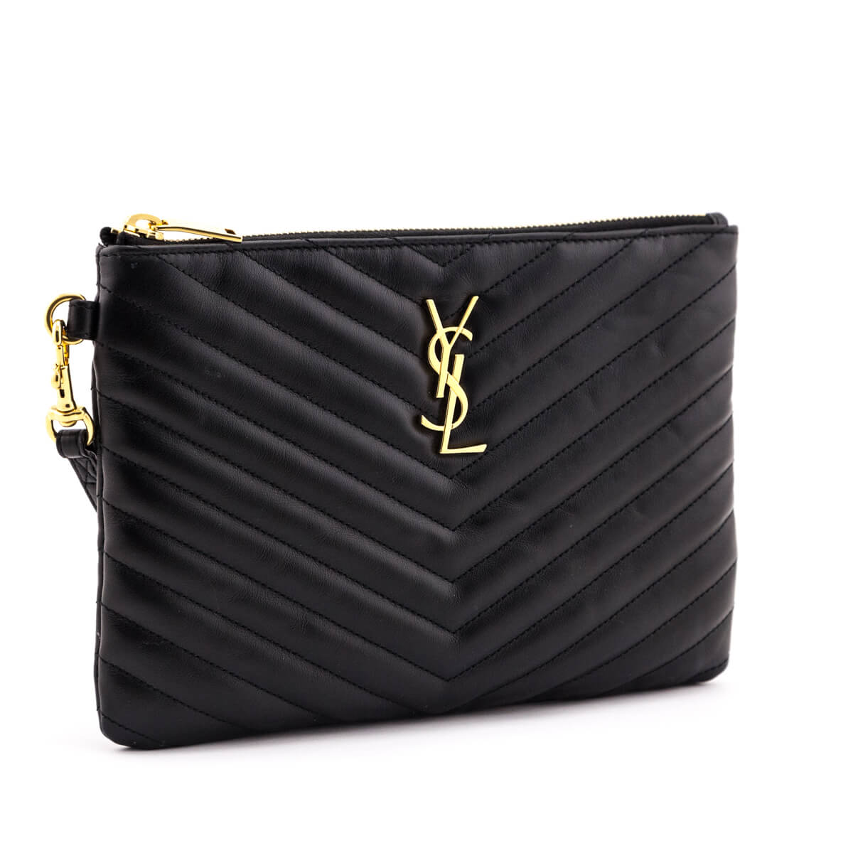 YSL Saint Laurent Trending Calfskin Cassandre Pouch Travel Bag Matelasse Monogram